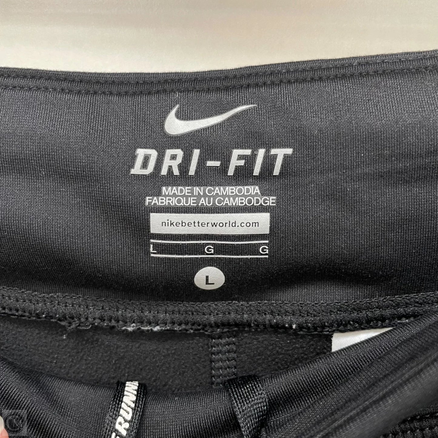 Athletic Leggings By Nike Apparel In Black, Size: L