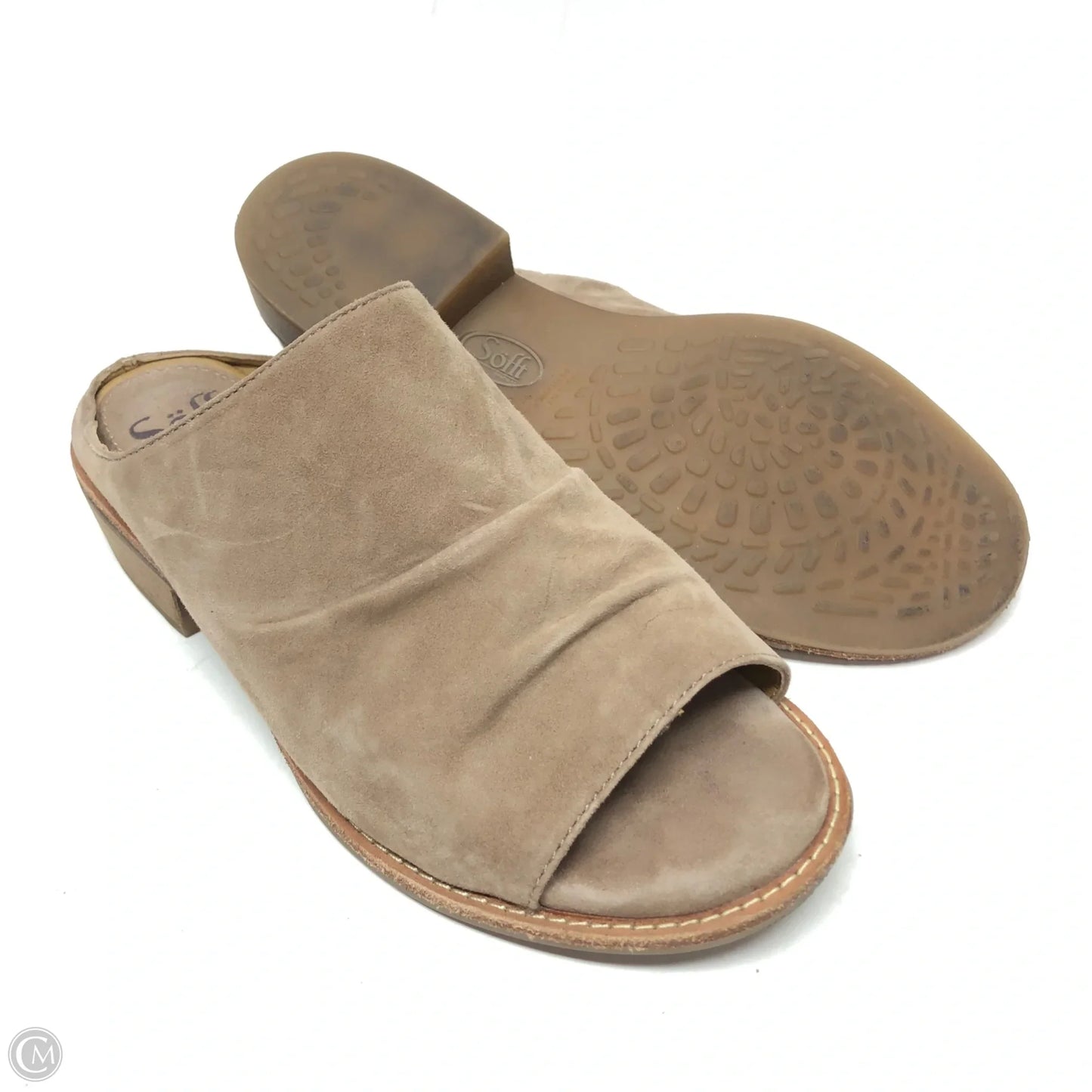 Shoes Heels Block By Sofft In Taupe, Size: 6