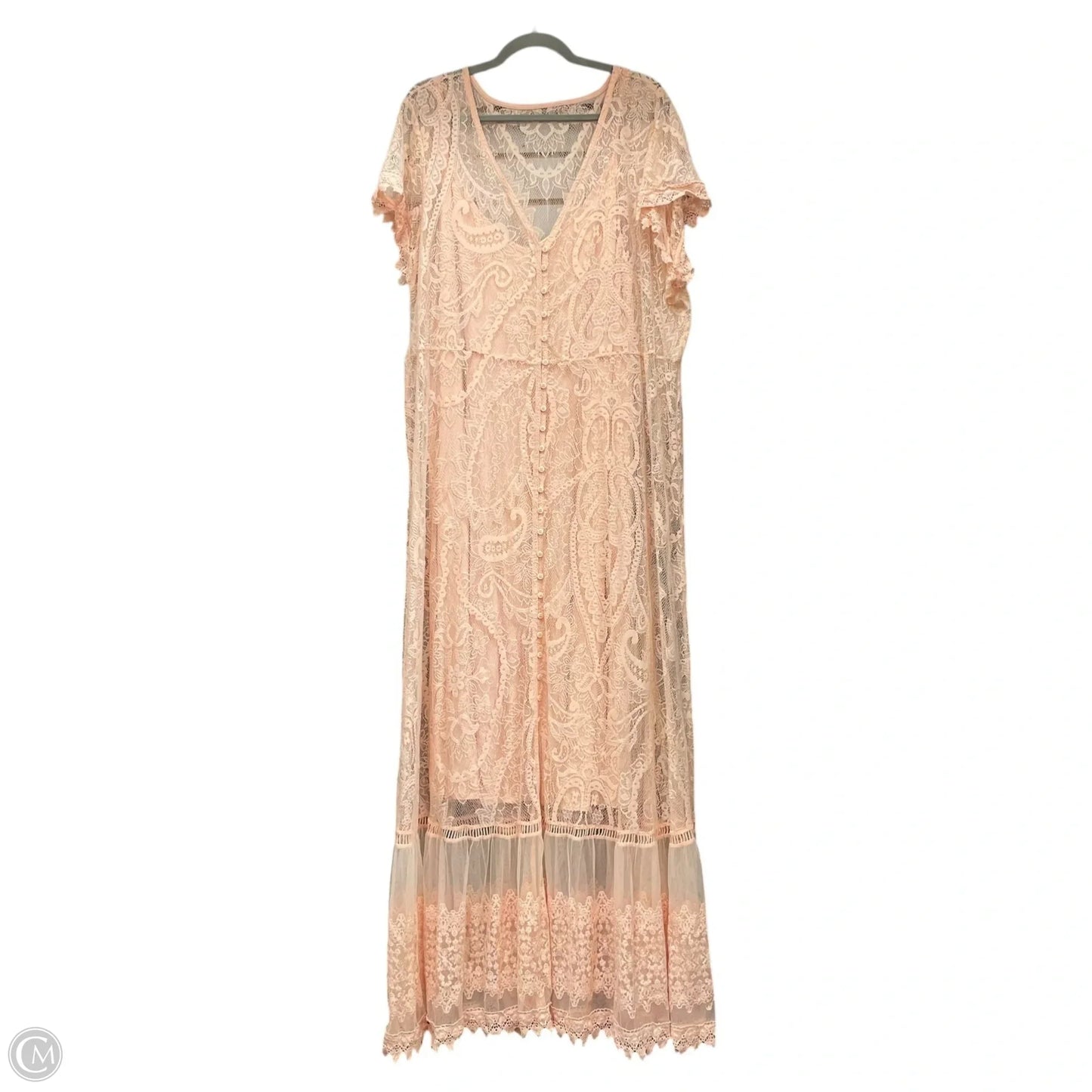 Dress Casual Maxi By Torrid In Peach, Size: 26