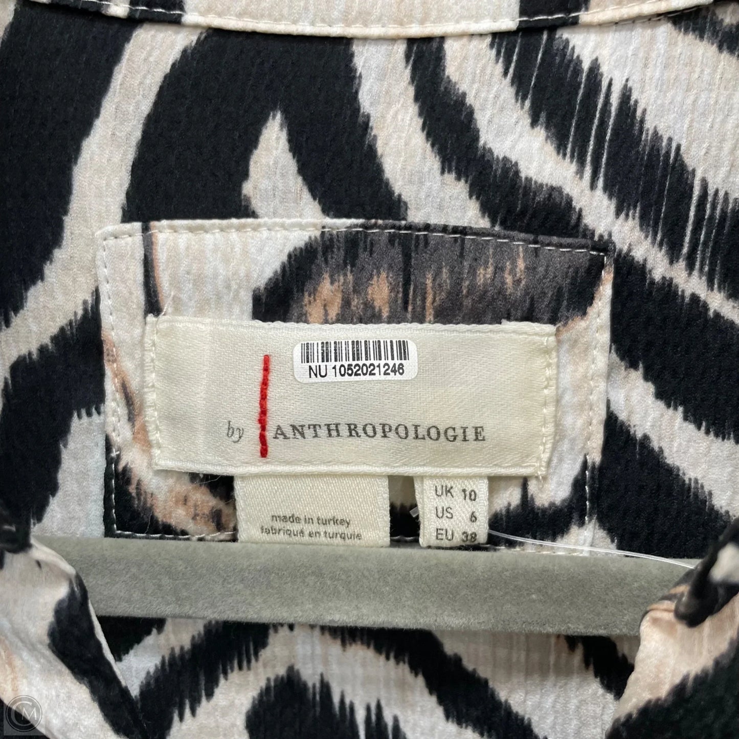 Dress Casual Short By Anthropologie In Black & Cream, Size: 6