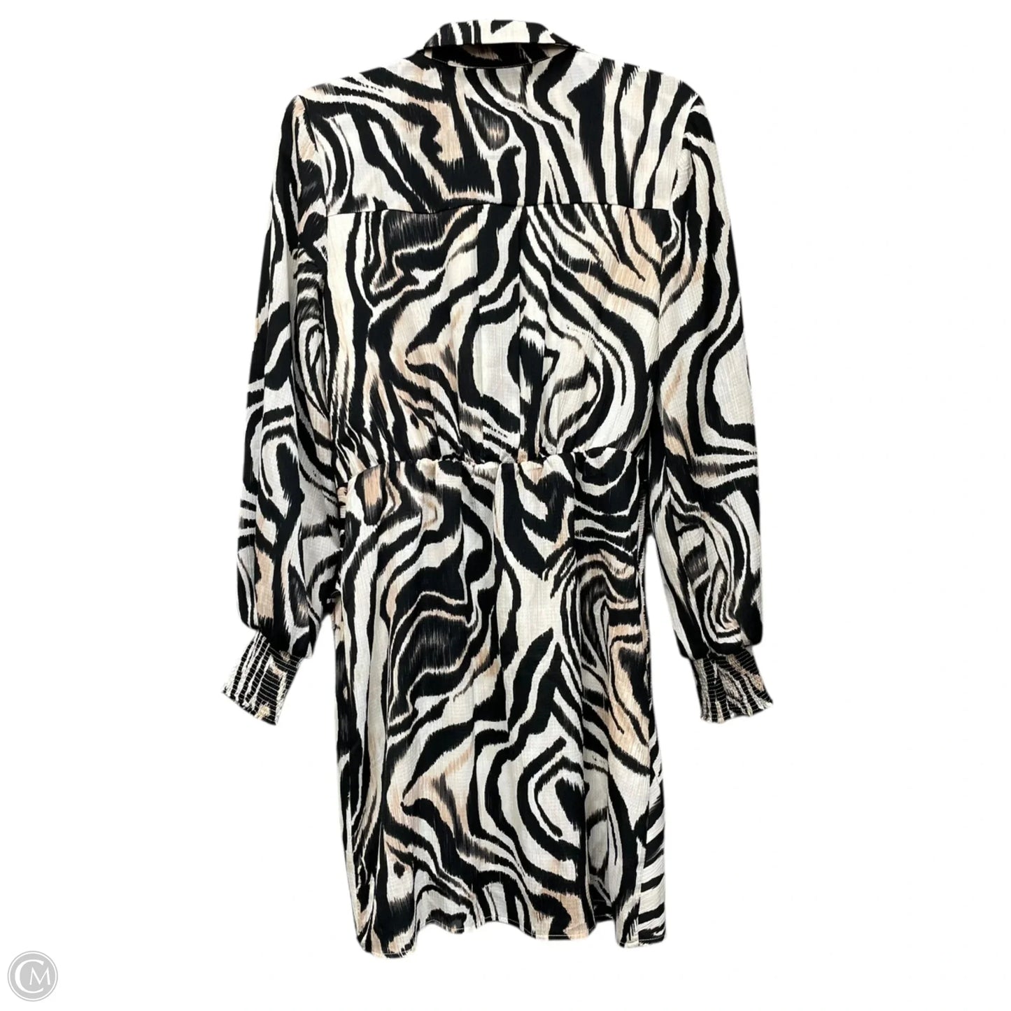 Dress Casual Short By Anthropologie In Black & Cream, Size: 6