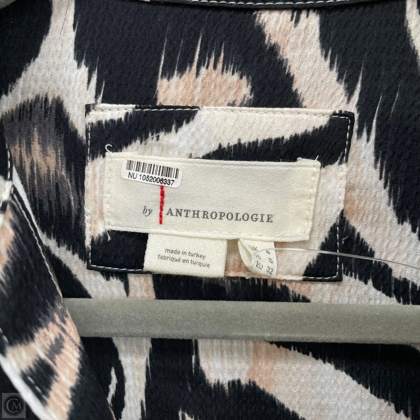 Dress Casual Short By Anthropologie In Black & Cream, Size: 0