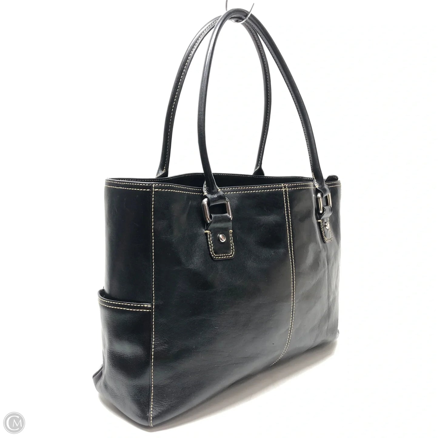 Handbag Leather By Fossil, Size: Large