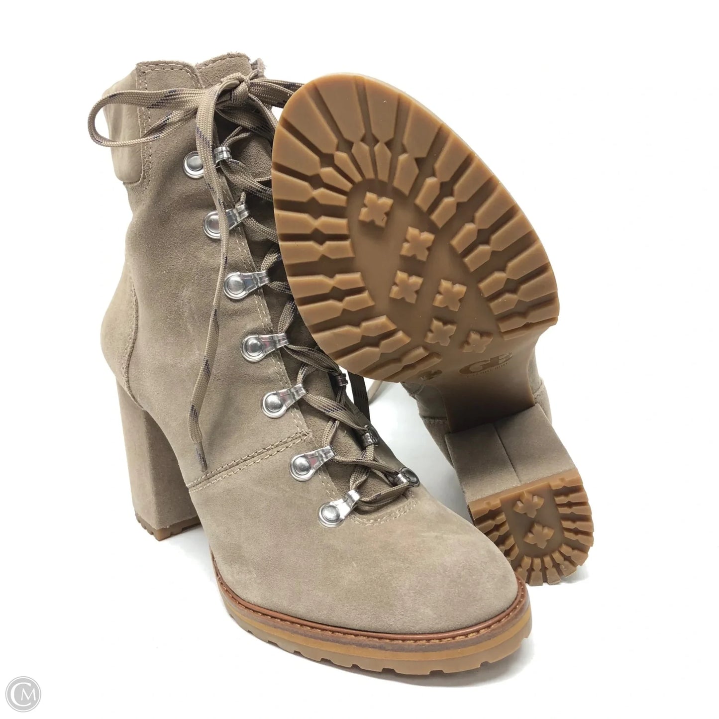 Boots Ankle Heels By Gianni Bini In Taupe, Size: 10