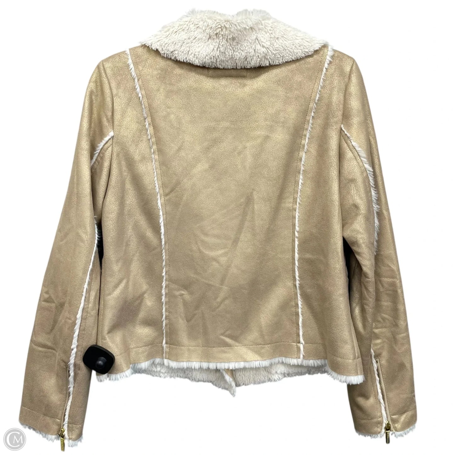 Jacket Moto By Michael By Michael Kors In Gold, Size: M