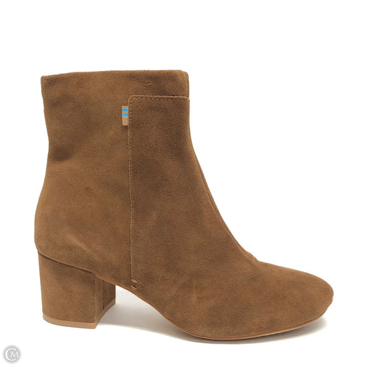 Boots Ankle Heels By Toms In Brown, Size: 9