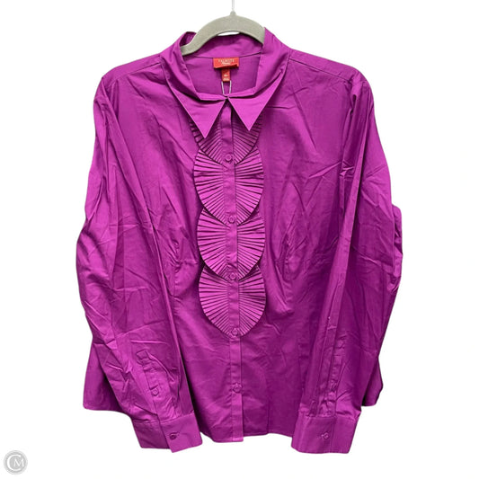 Top Long Sleeve By Talbots In Purple, Size: 16