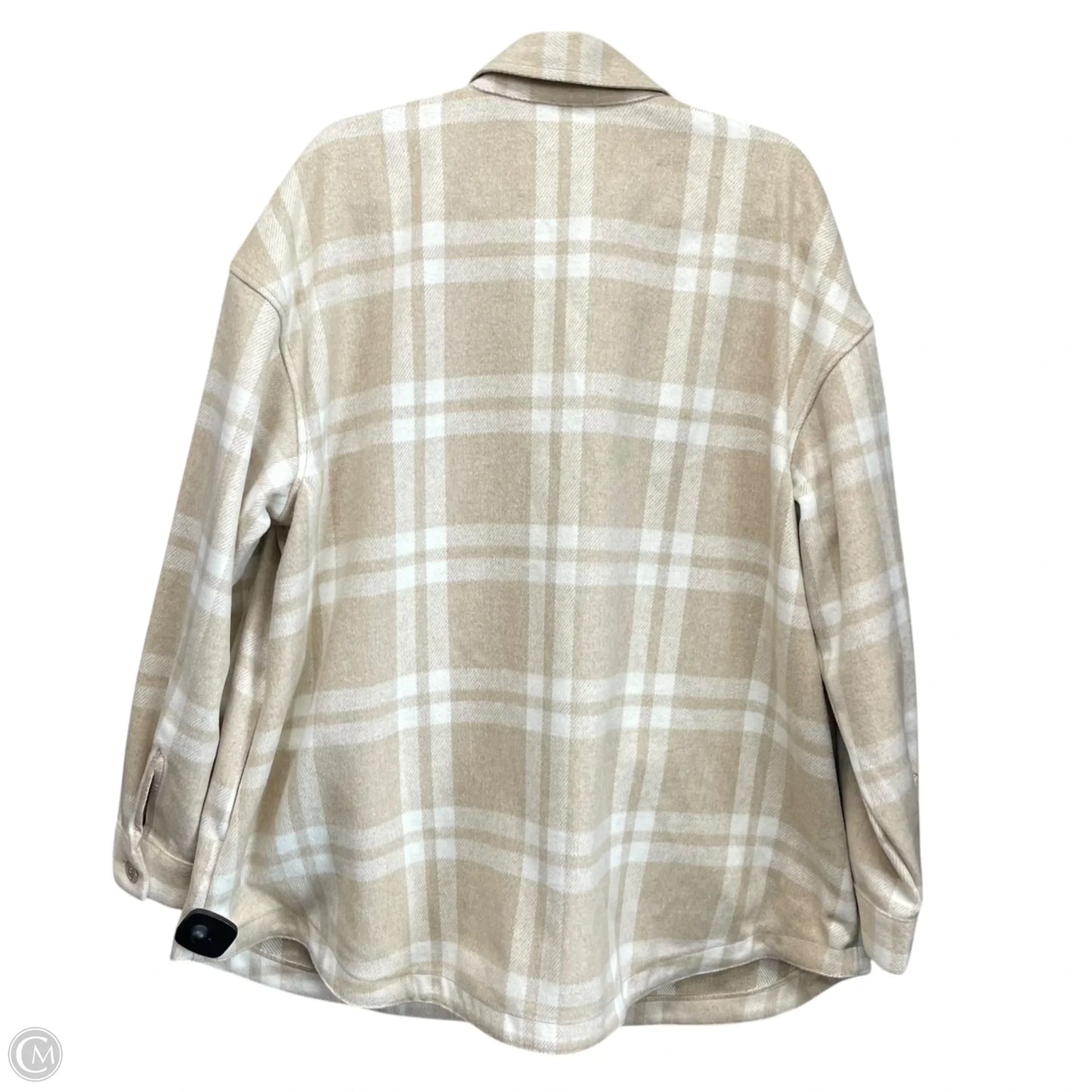 Jacket Shirt By Lane Bryant In Cream & Tan, Size: 1x