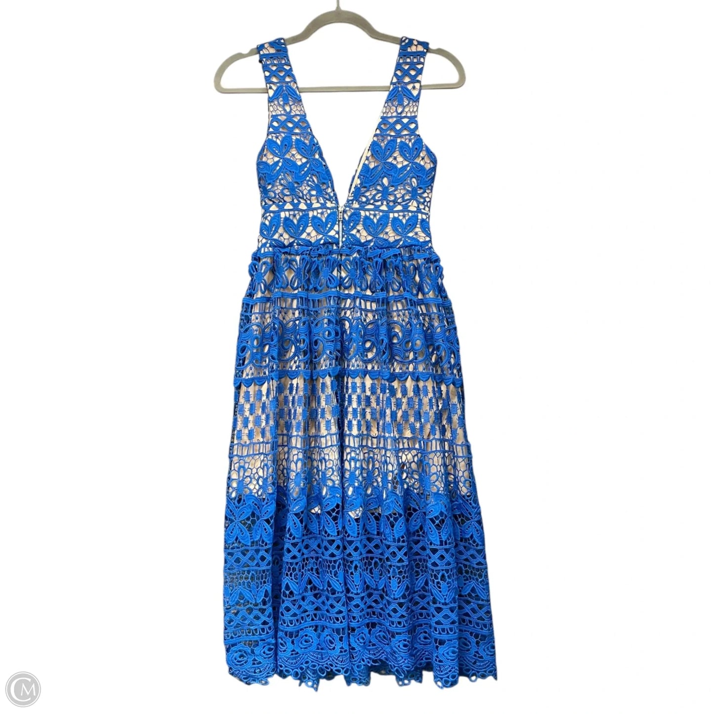 Dress Party Short By Lulus In Blue & Cream, Size: Xs