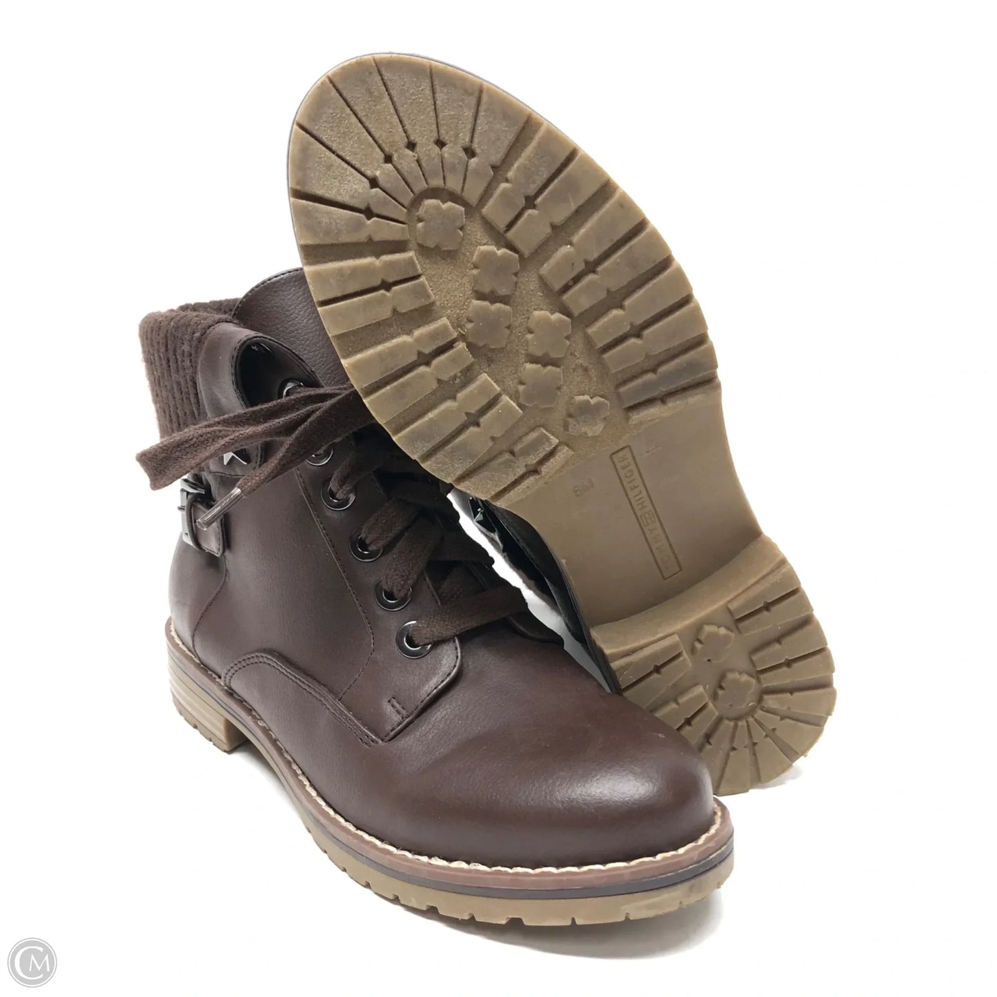 Boots Ankle Flats By Tommy Hilfiger In Brown, Size: 8