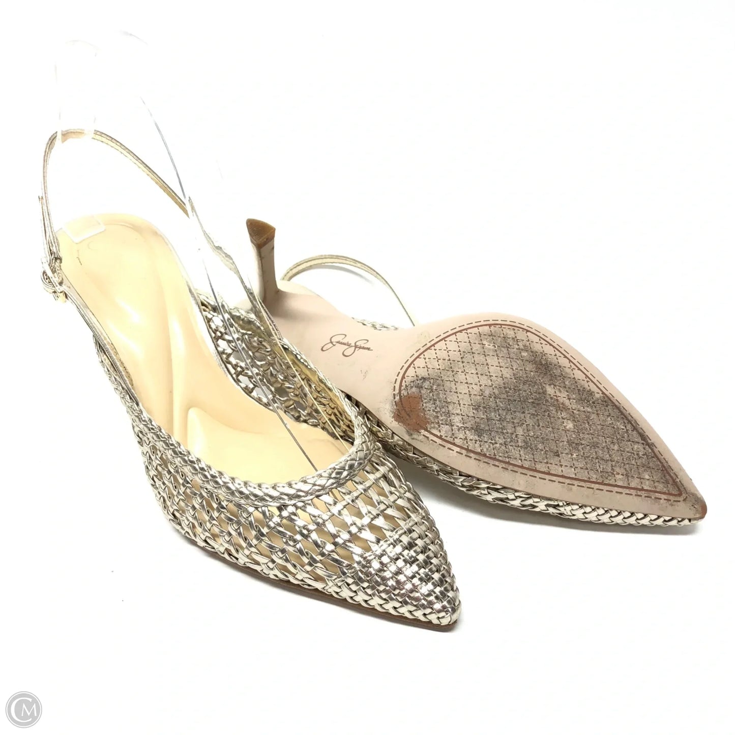 Shoes Heels Stiletto By Jessica Simpson In Gold, Size: 7.5