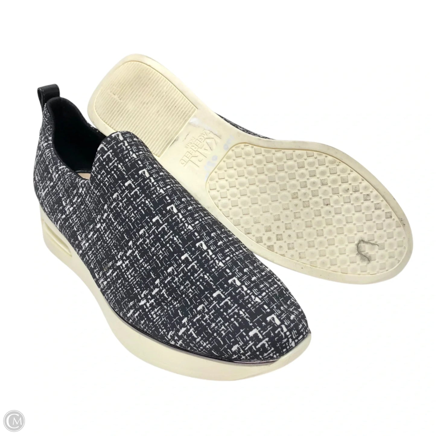 Shoes Designer By Karl Lagerfeld In Black & White, Size: 6