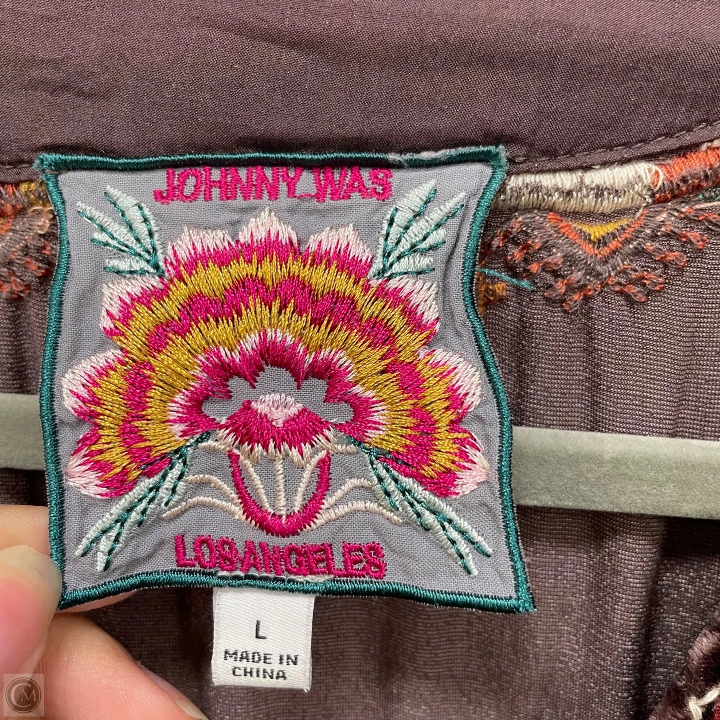 Top Long Sleeve By Johnny Was In Brown, Size: L