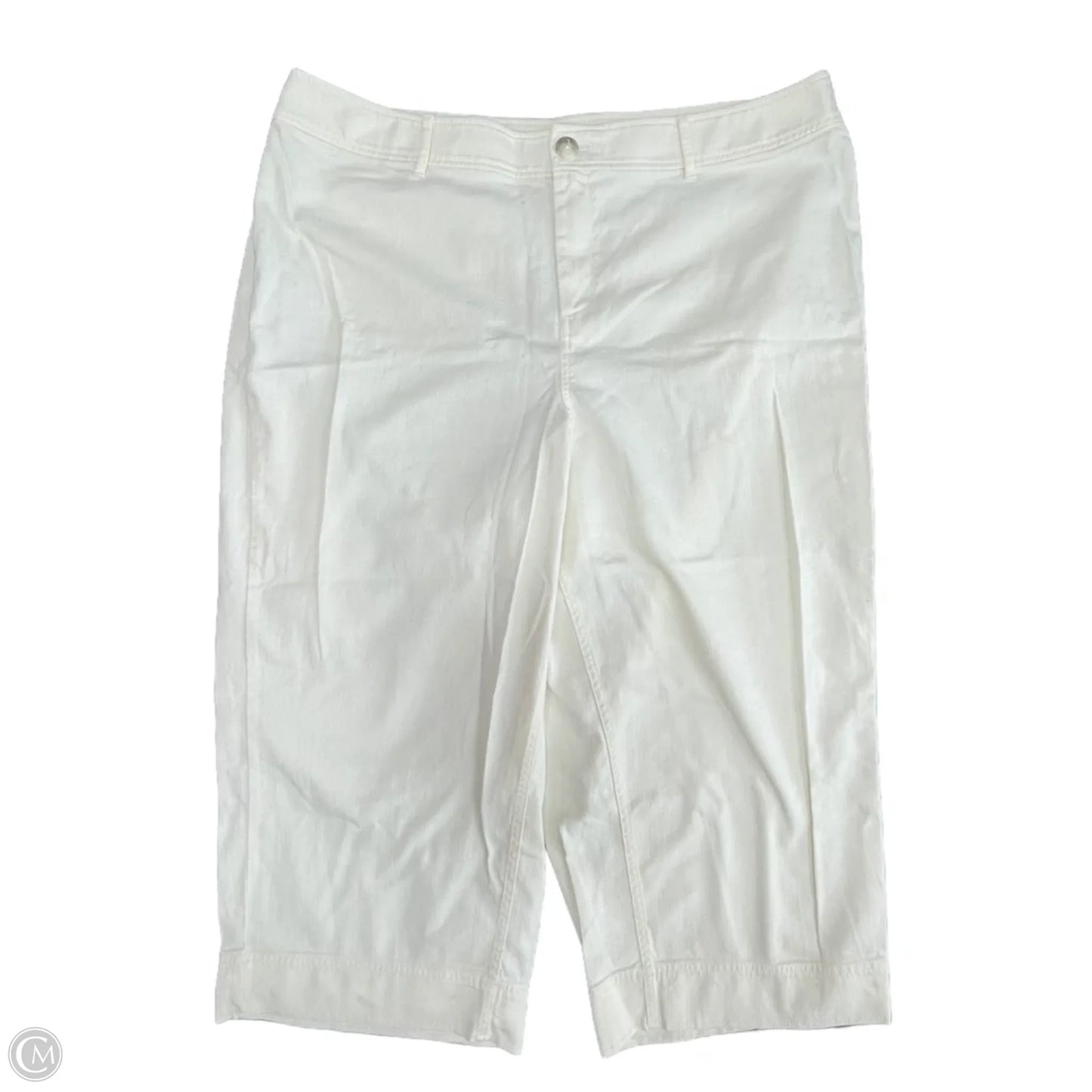 Pants Cropped By Loft In Ivory, Size: 22