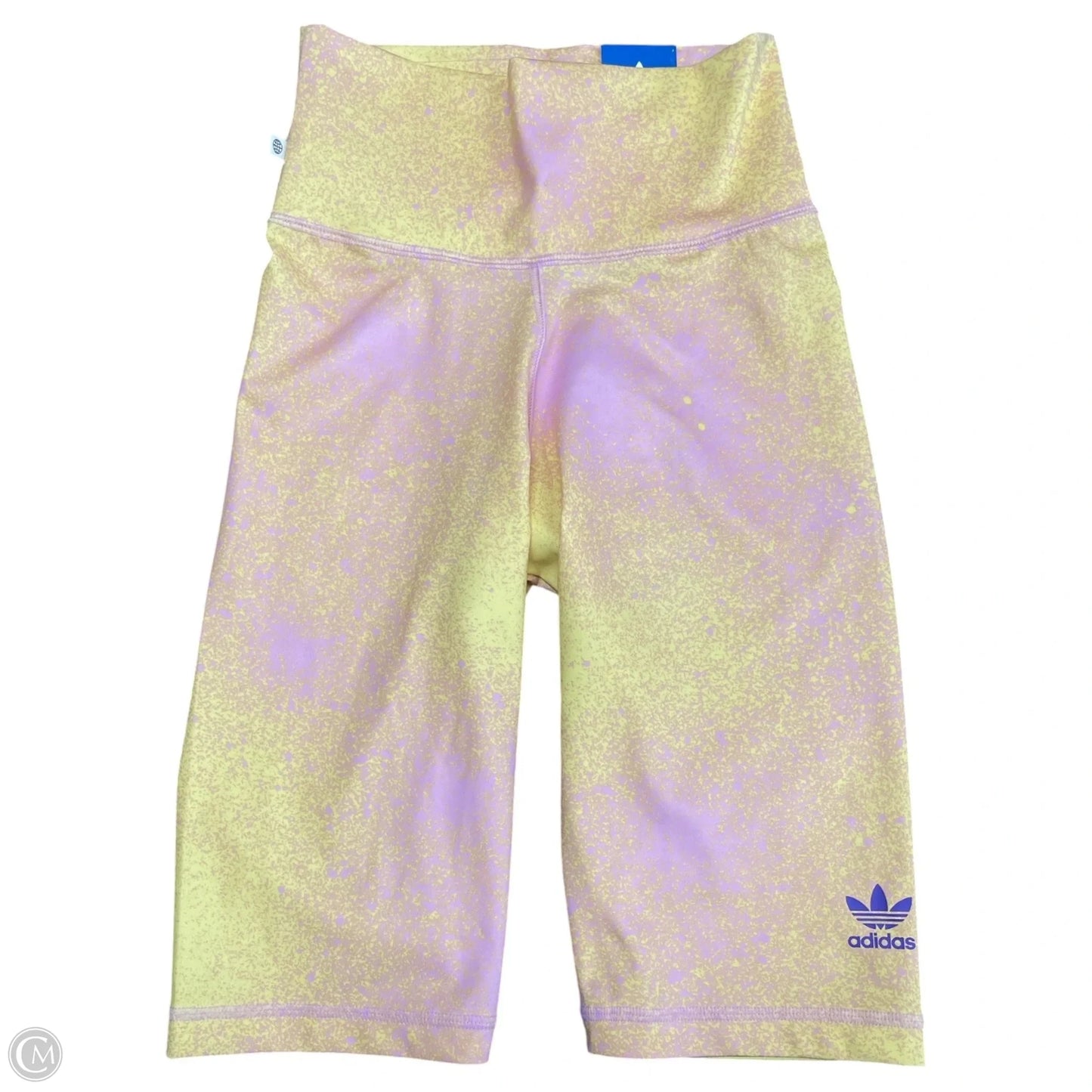 Athletic Capris By Adidas In Pink & Yellow, Size: Xs