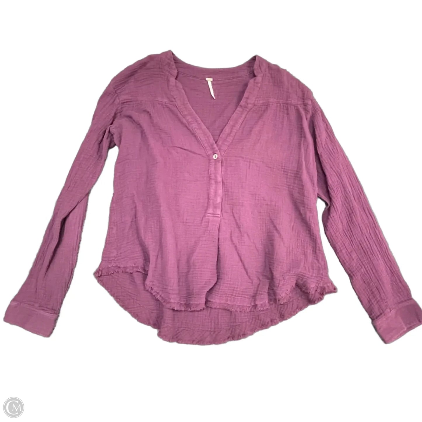Top Long Sleeve By Free People In Purple, Size: S