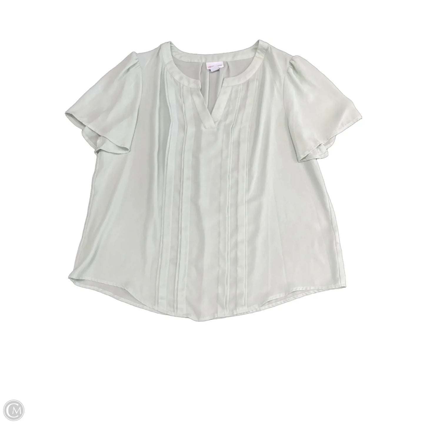 Top Short Sleeve By Liz Claiborne In Green, Size: Xl