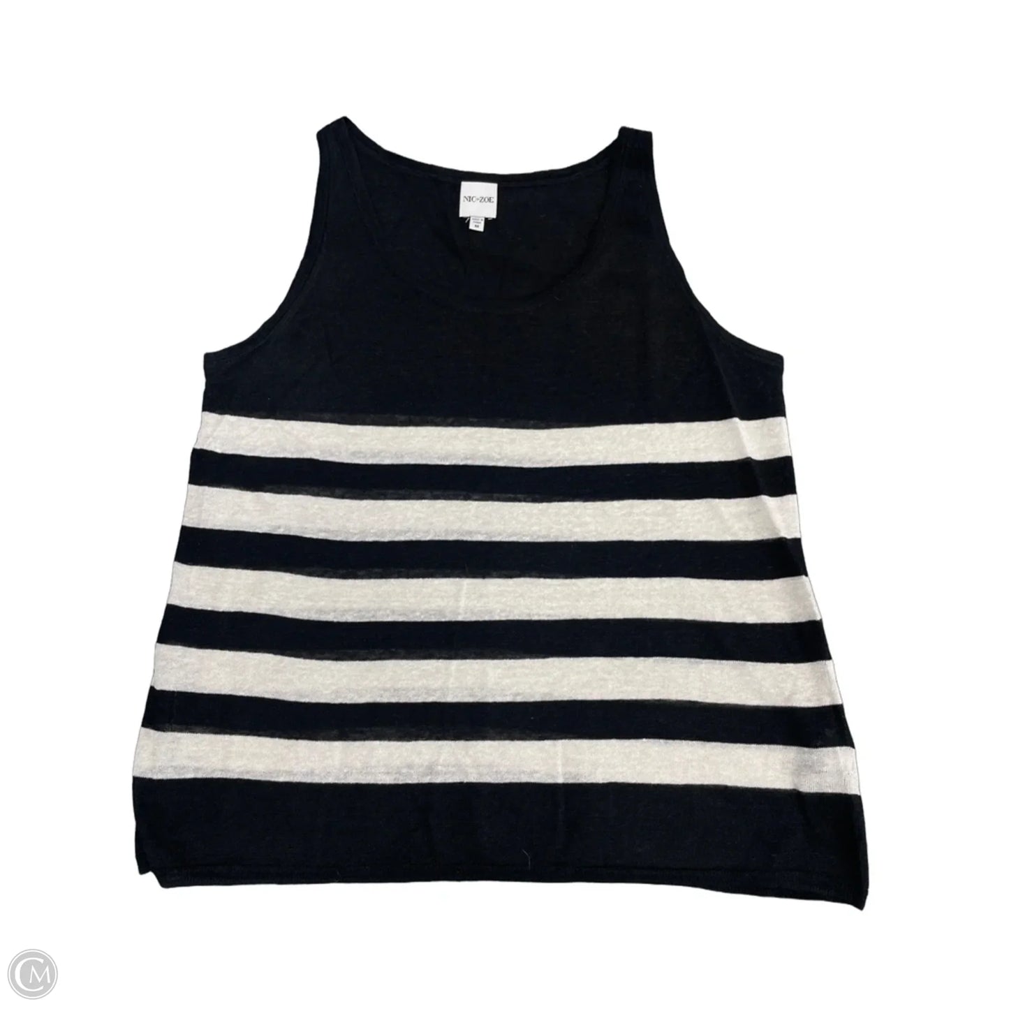 Top Sleeveless By Nic + Zoe In Black & White, Size: M