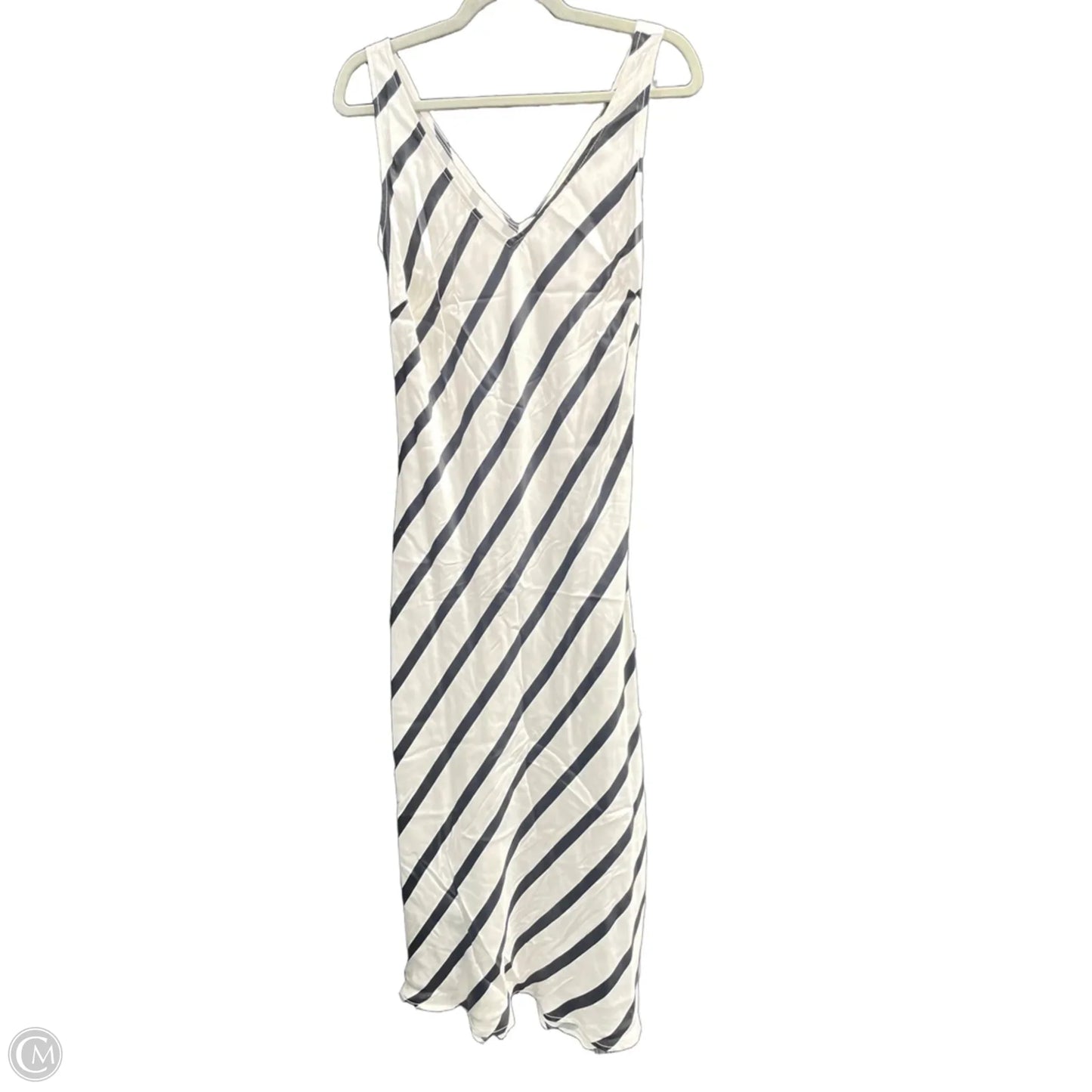 Dress Casual Midi By Loft In Black & White, Size: 12