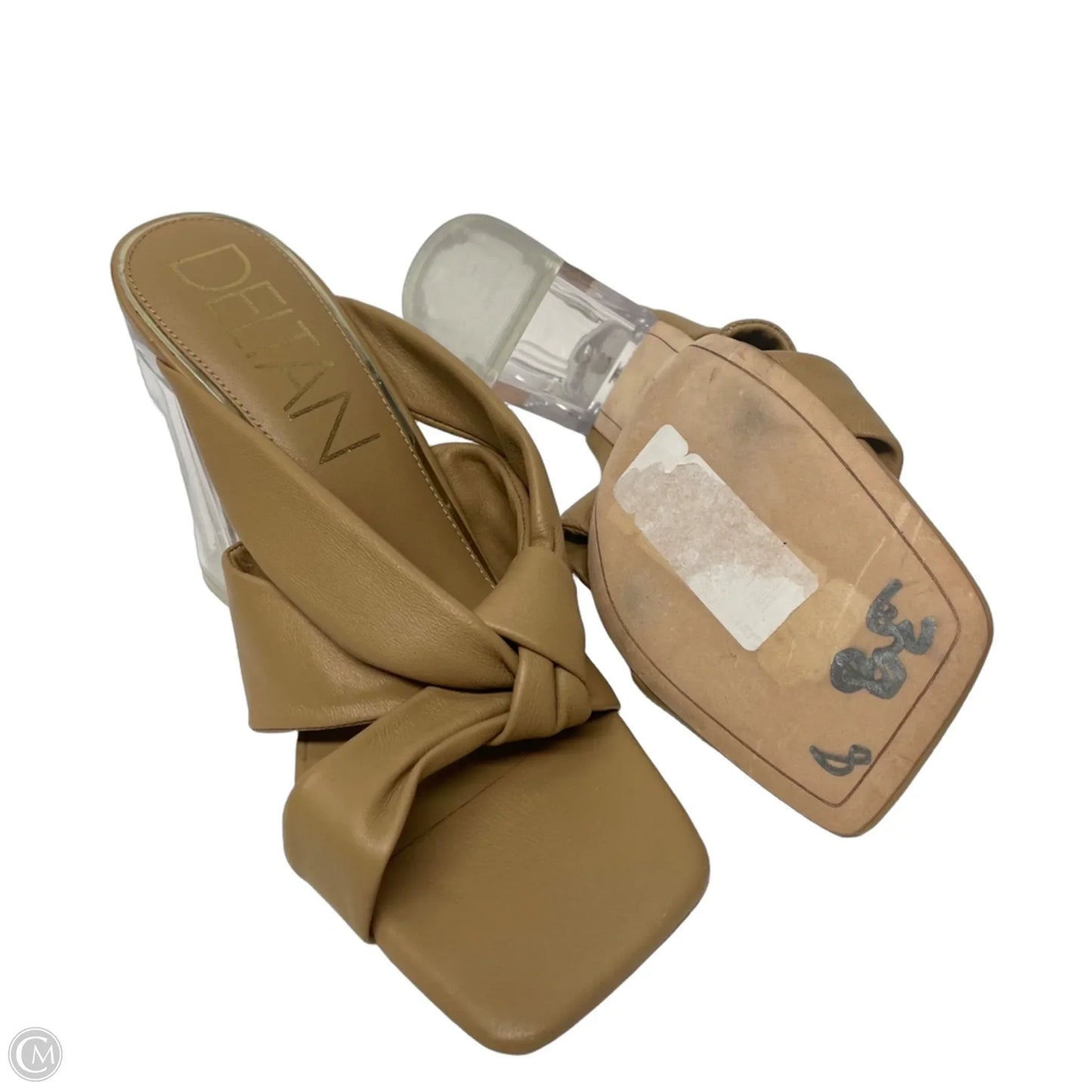 Sandals Heels Block By Cmc In Brown, Size: 8