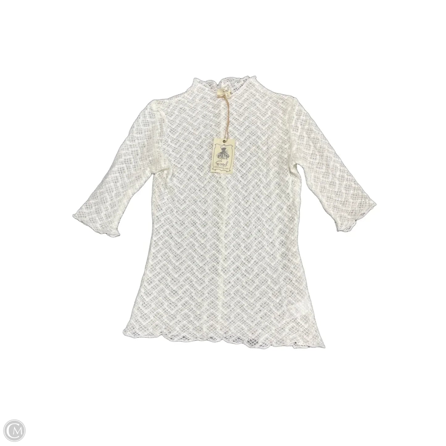Top Short Sleeve By Easel In White, Size: S