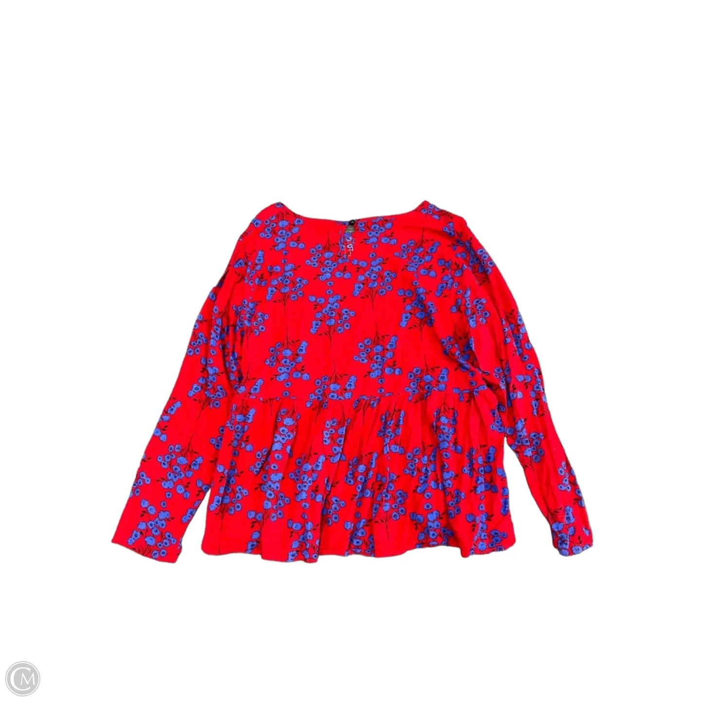 Top Long Sleeve By Shein In Red, Size: 3x