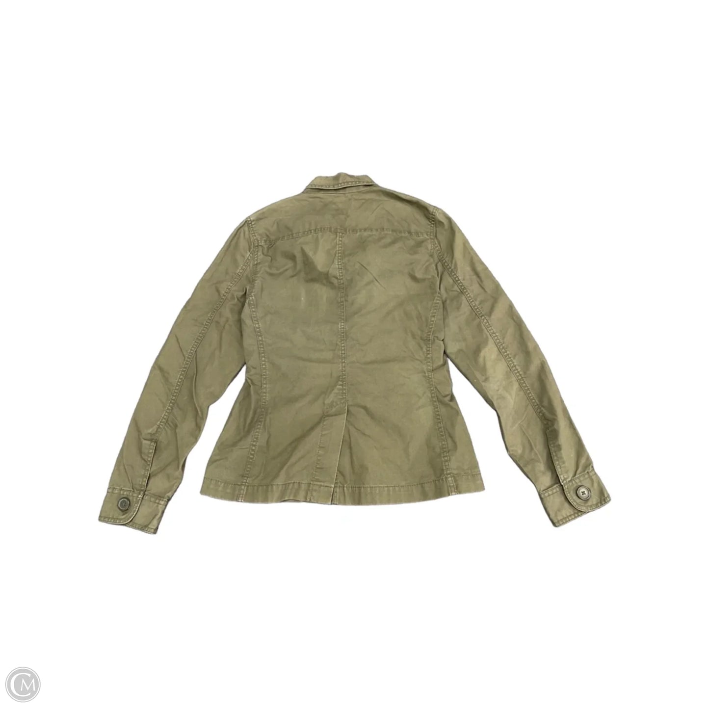 Jacket Shirt By Gap In Green, Size: M