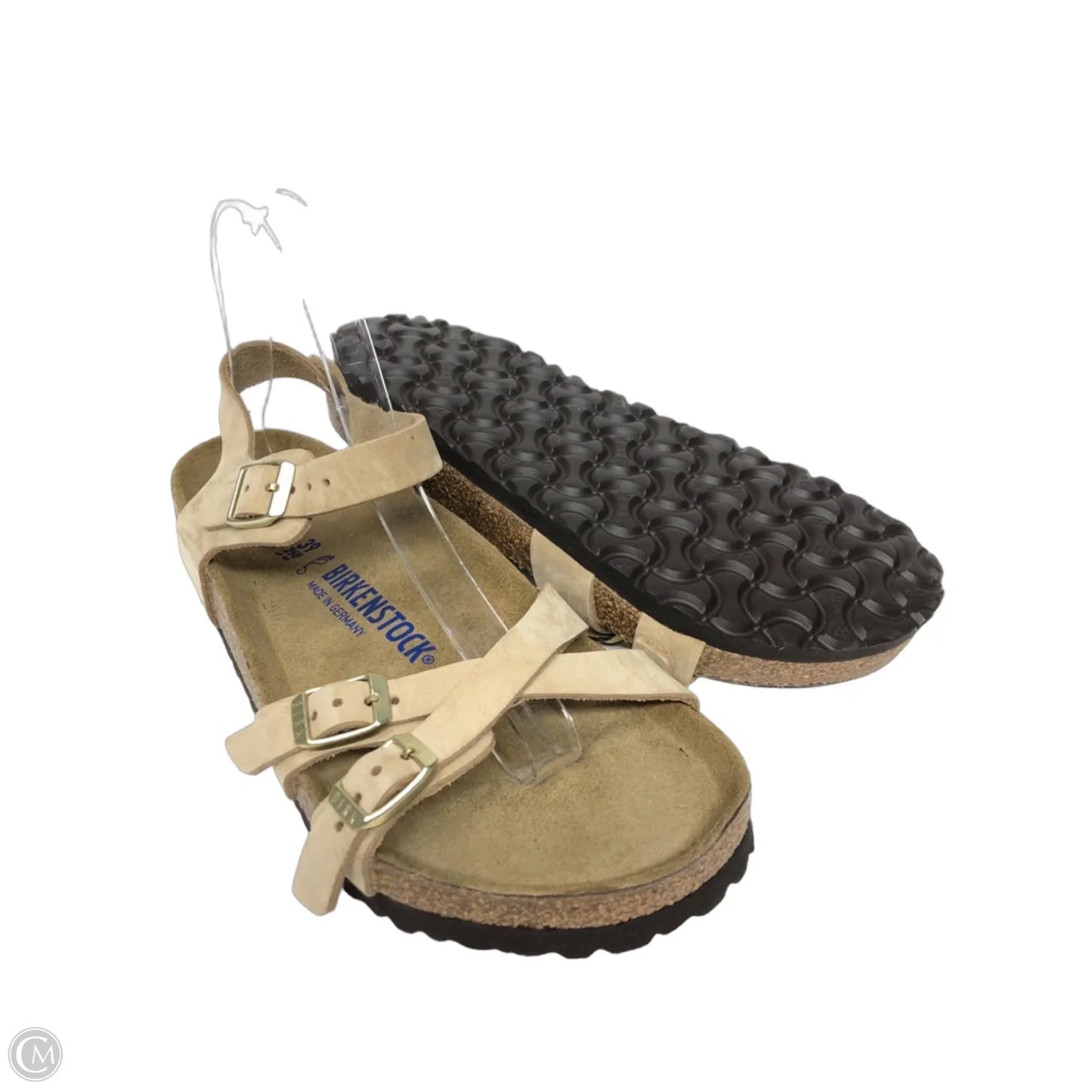 Sandals Flats By Birkenstock In Beige, Size: 8