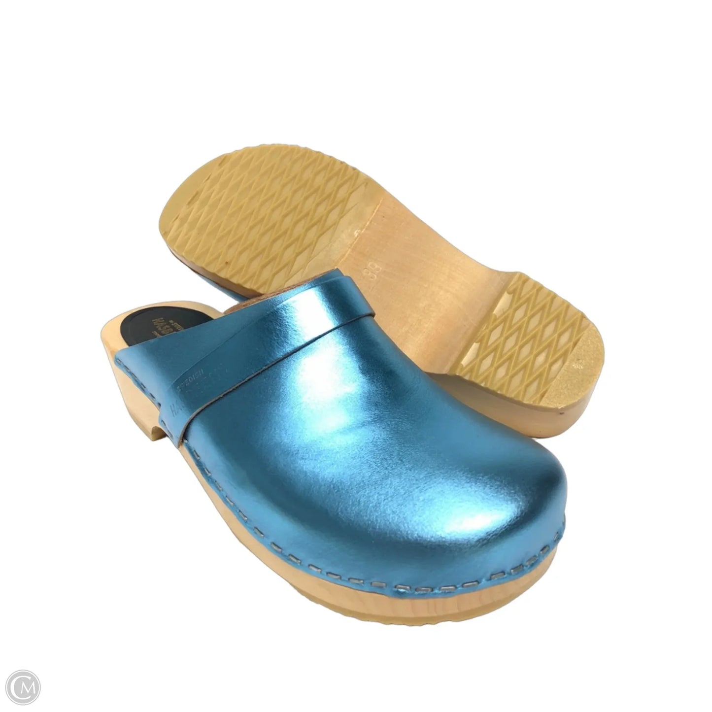 Shoes Heels Wedge By Swedish Hasbeens In Blue, Size: 8.5