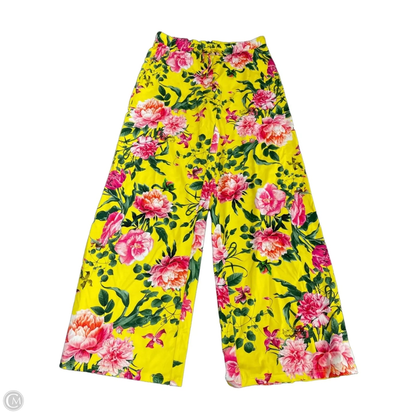 Pants Wide Leg By Gibson And Latimer In Pink & Yellow, Size: Xs