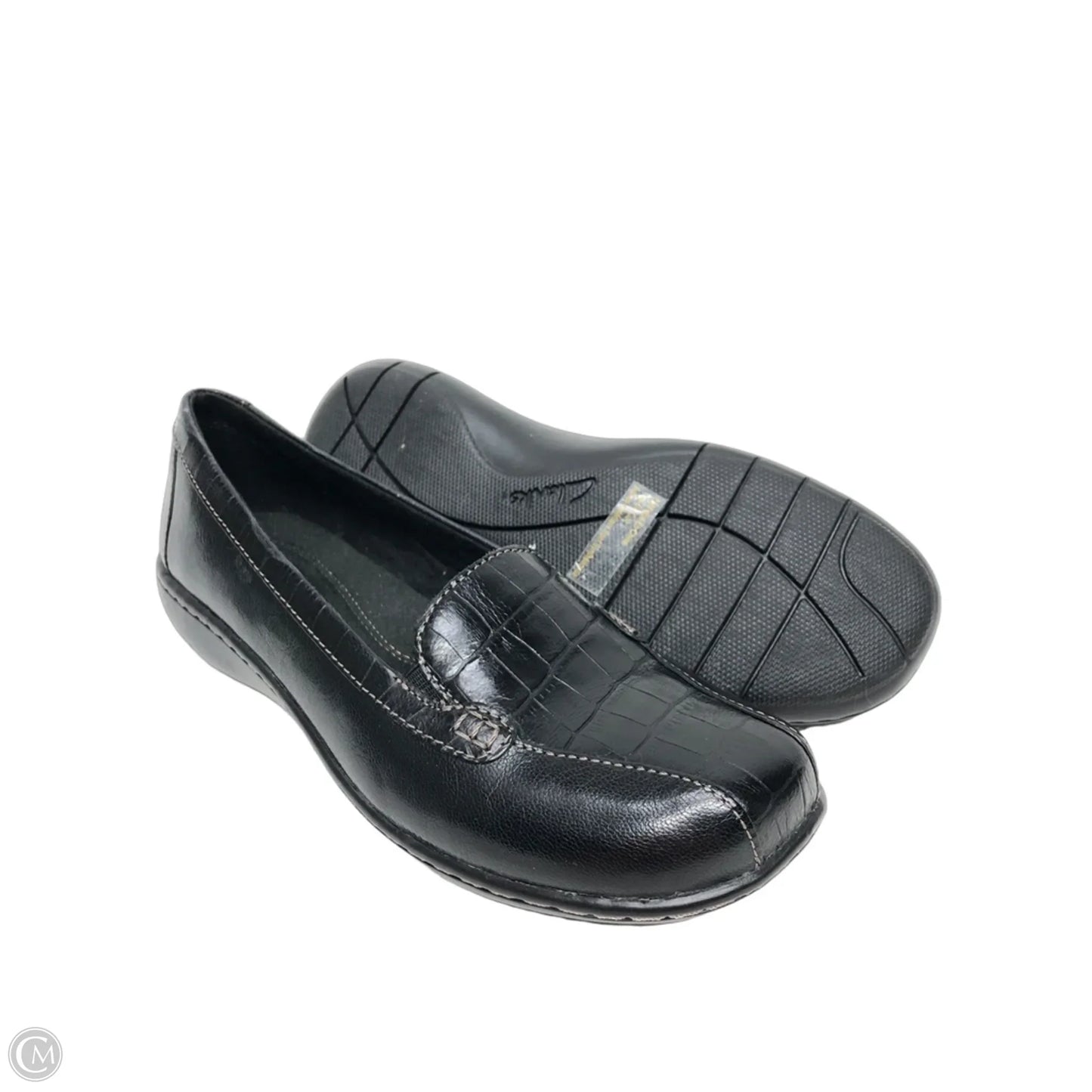 Shoes Flats By Clarks In Black, Size: 6