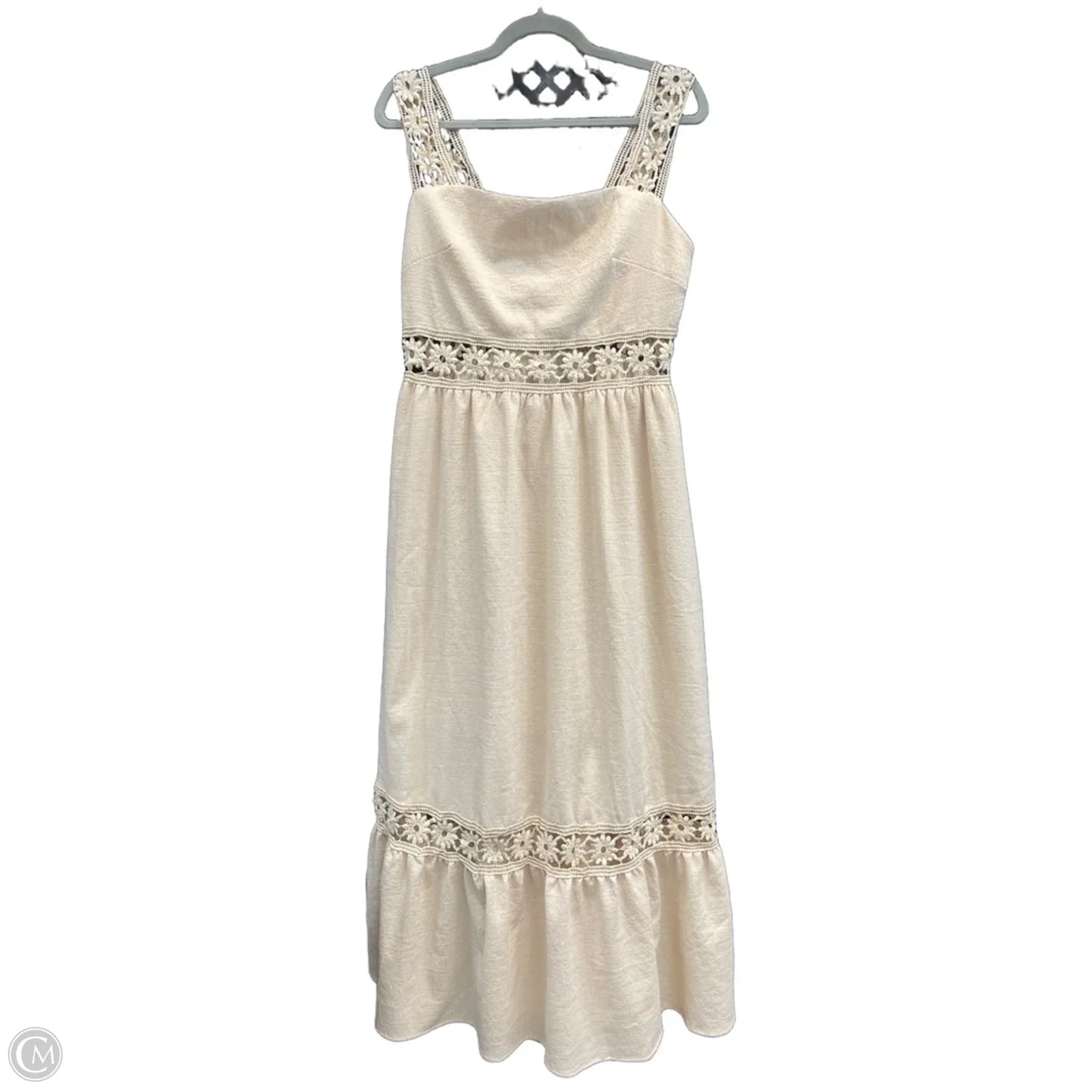 Dress Casual Midi By Cme In Beige, Size: L