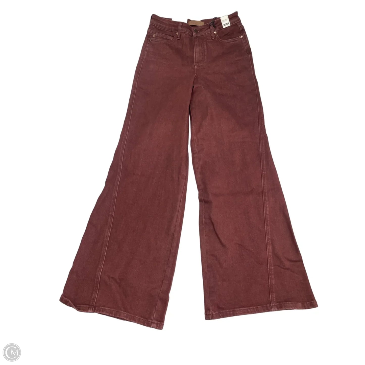 Jeans Wide Leg By Judy Blue In Maroon, Size: 8
