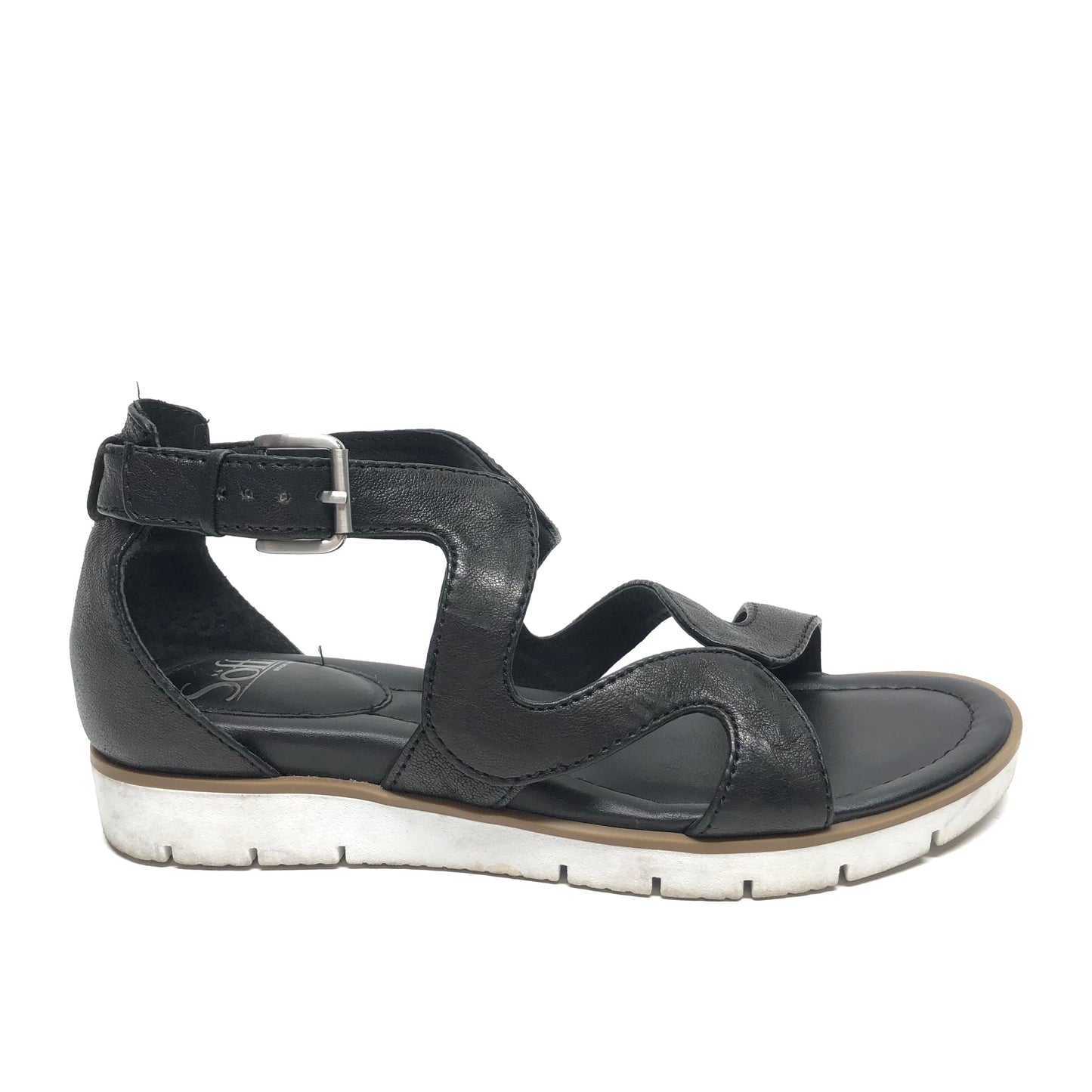 Sandals Flats By Sofft In Black, Size: 6.5