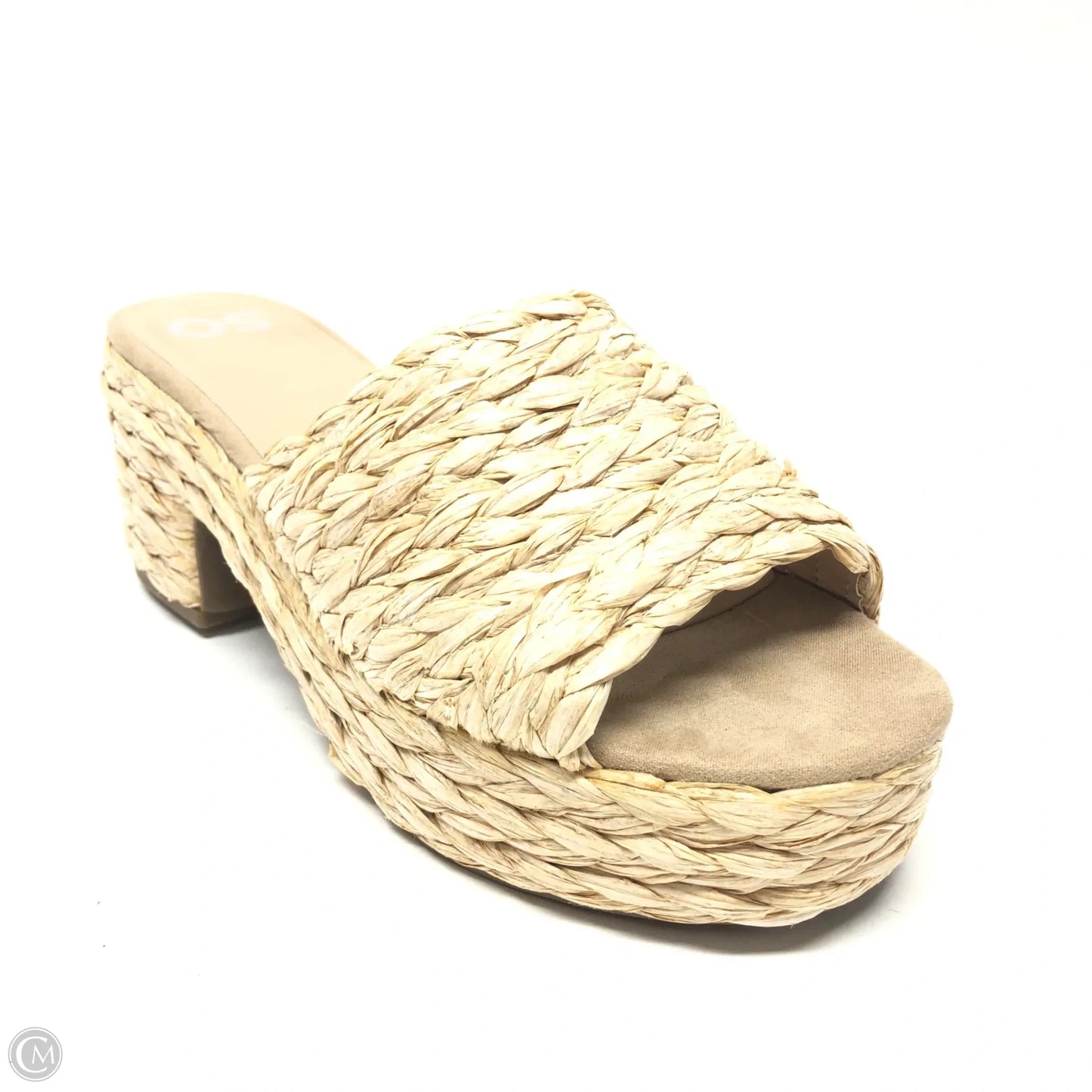 Sandals Heels Platform By So In Beige, Size: 10