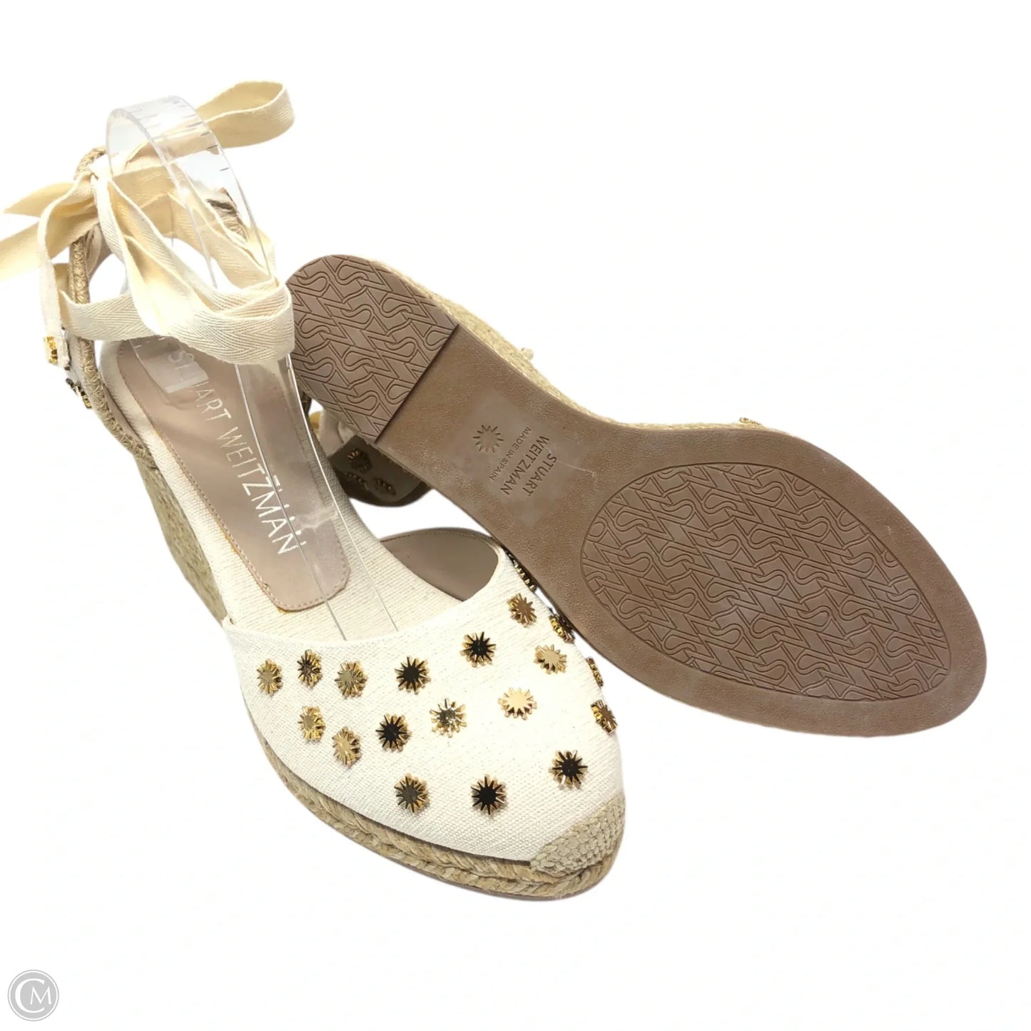 Sandals Designer By Stuart Weitzman In Cream, Size: 10.5