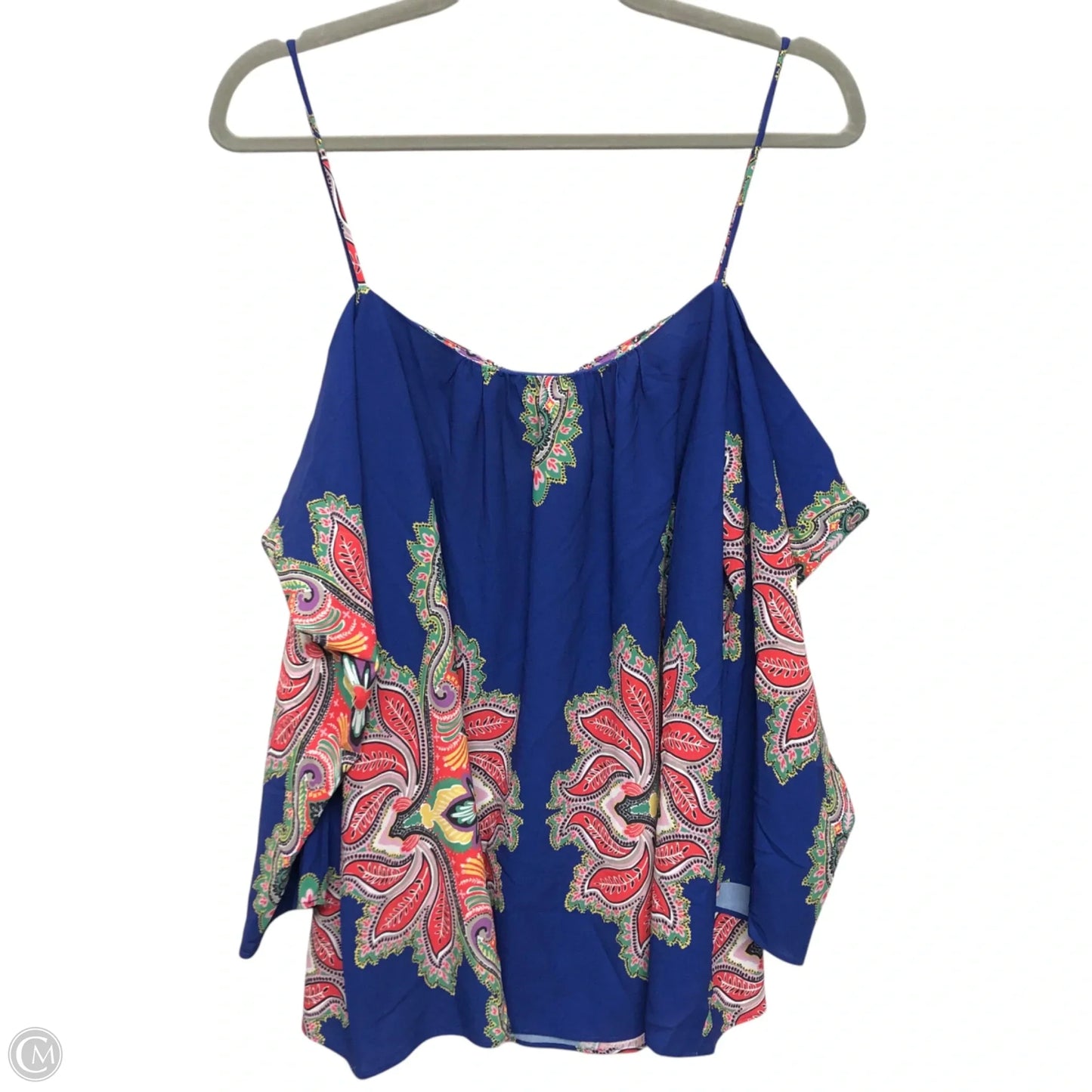 Top 3/4 Sleeve By Nicole Miller In Blue, Size: M
