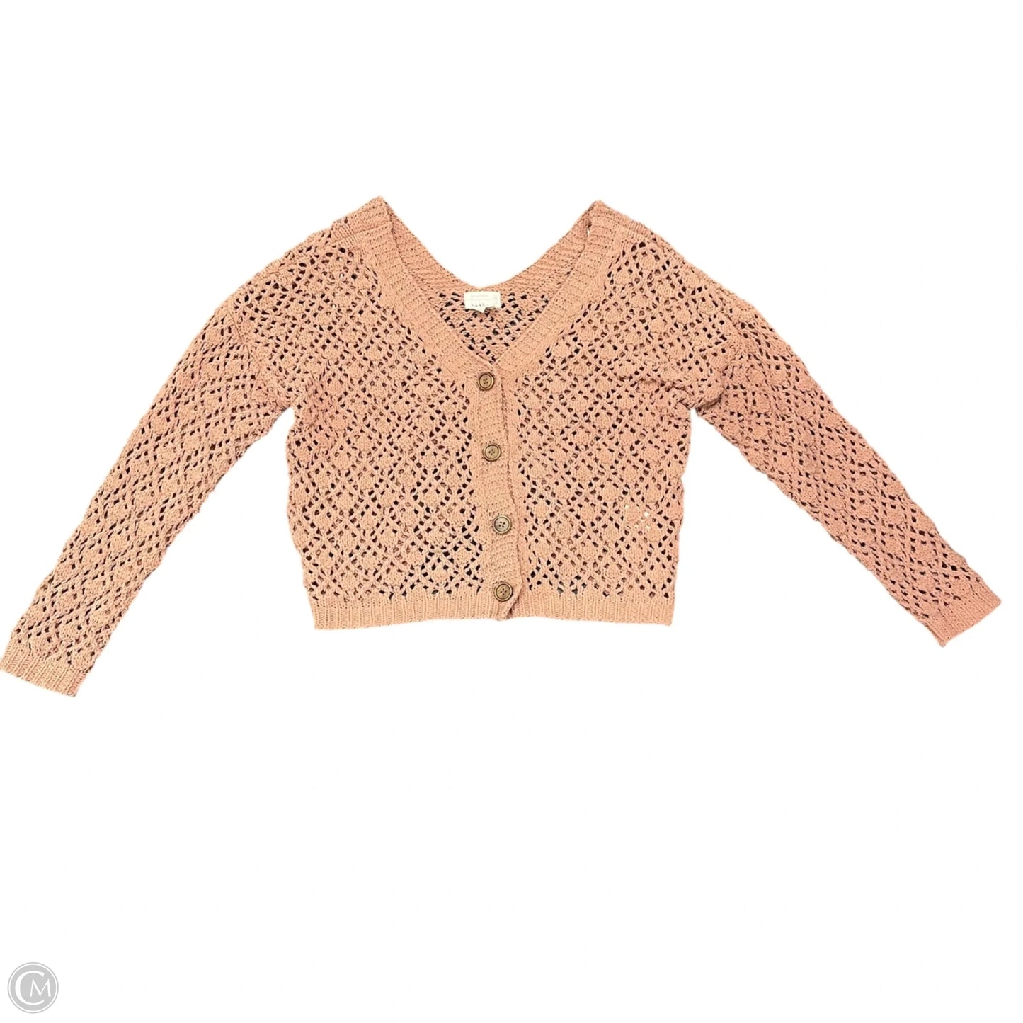 Sweater Cardigan By Nicole Miller In Beige, Size: M