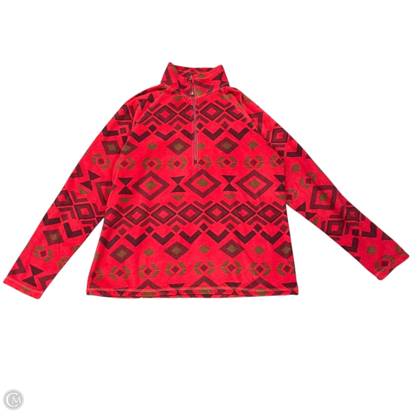 Top Long Sleeve By Eddie Bauer In Red, Size: L