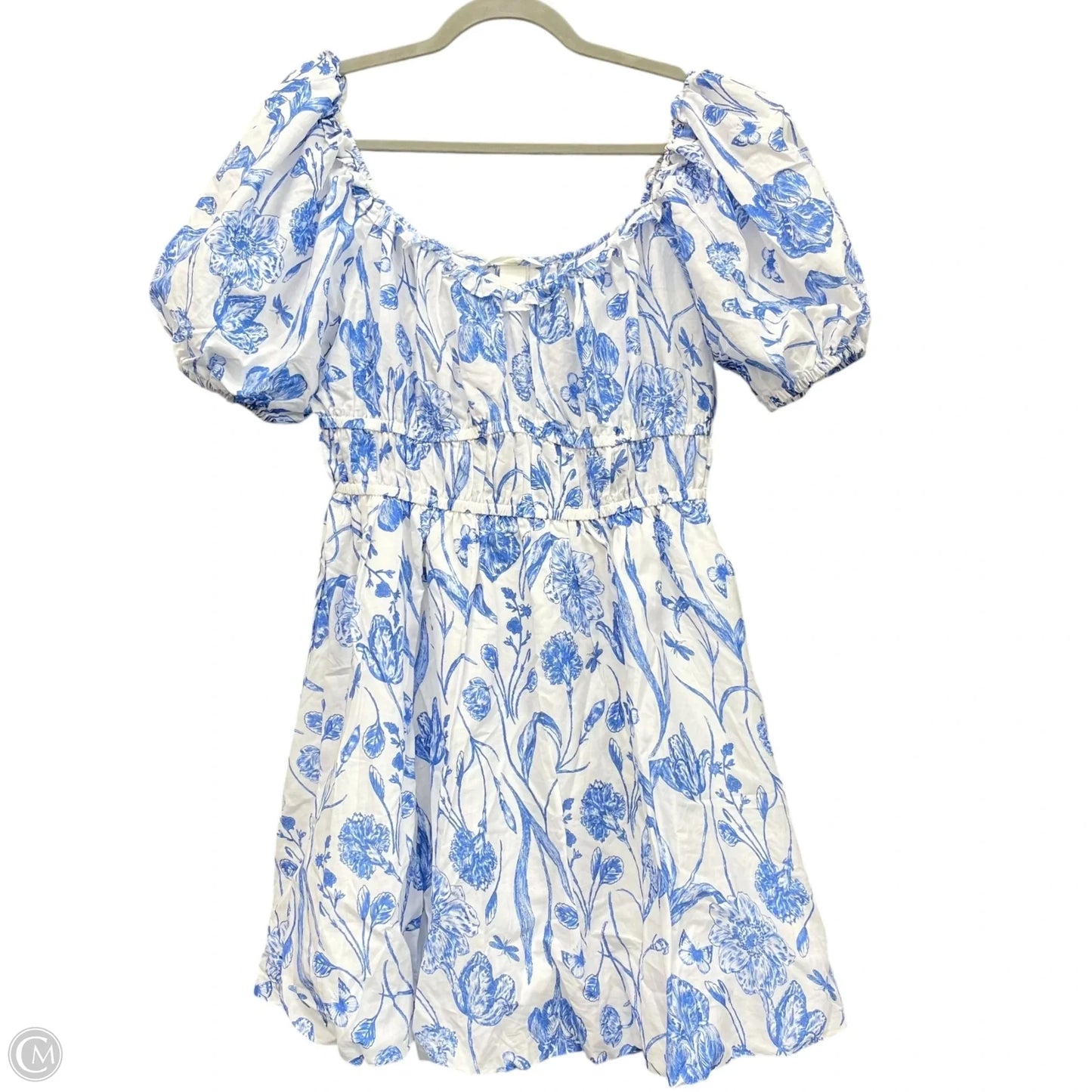 Dress Casual Short By H&m In Blue & White, Size: M