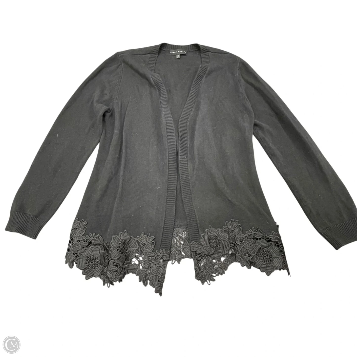 Sweater Cardigan By Susan Graver In Black, Size: M