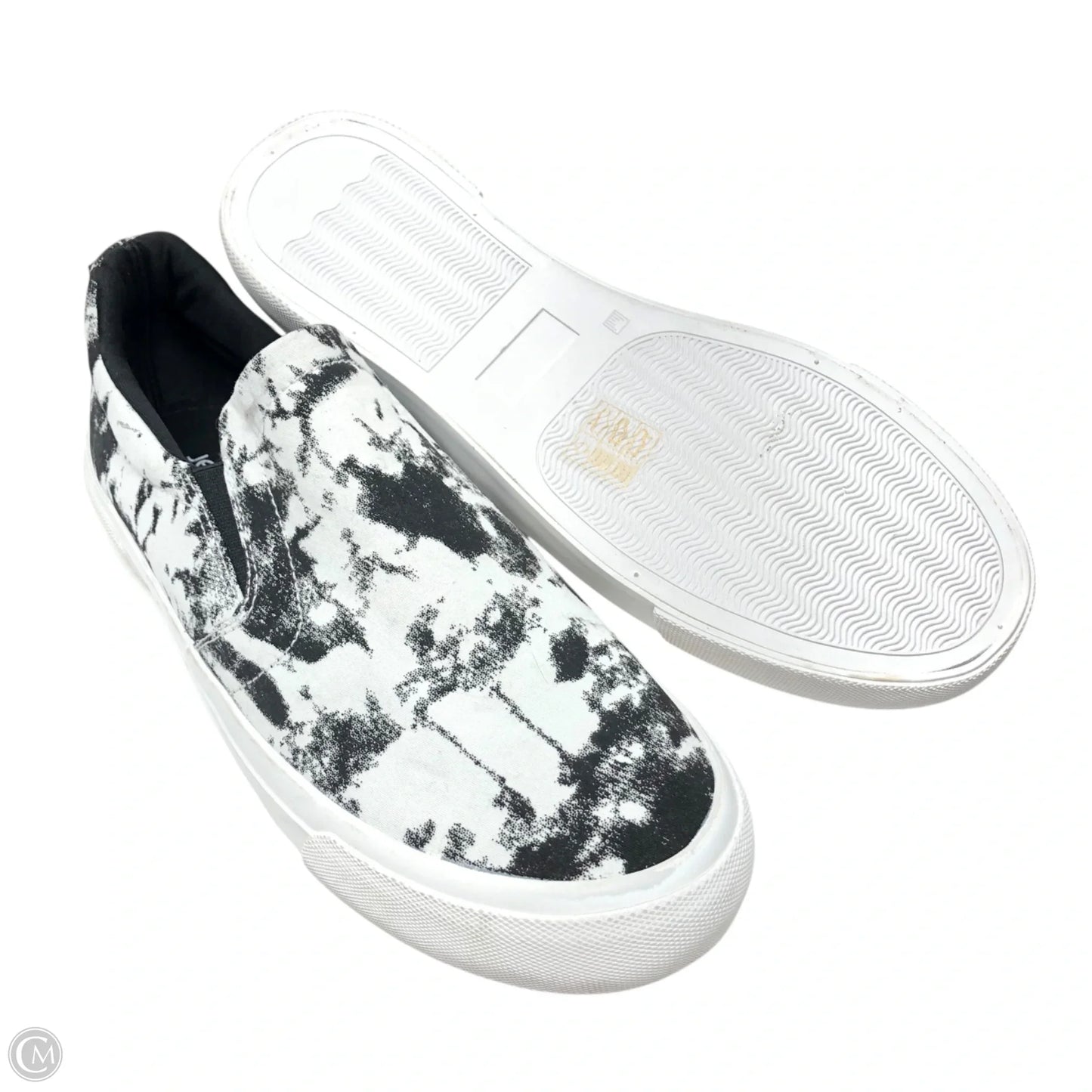 Shoes Flats By Clothes Mentor In Black & White, Size: 10