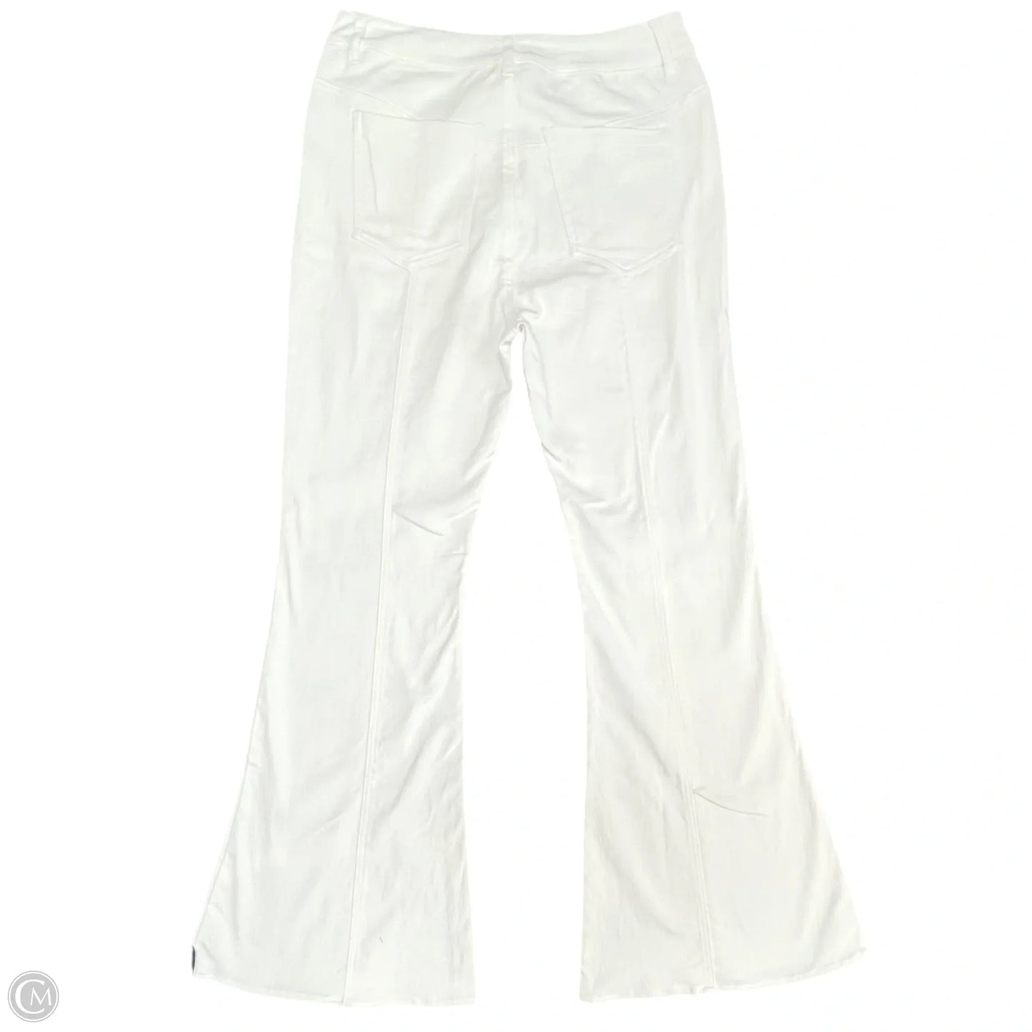 Jeans Flared By Entro In White Denim, Size: L