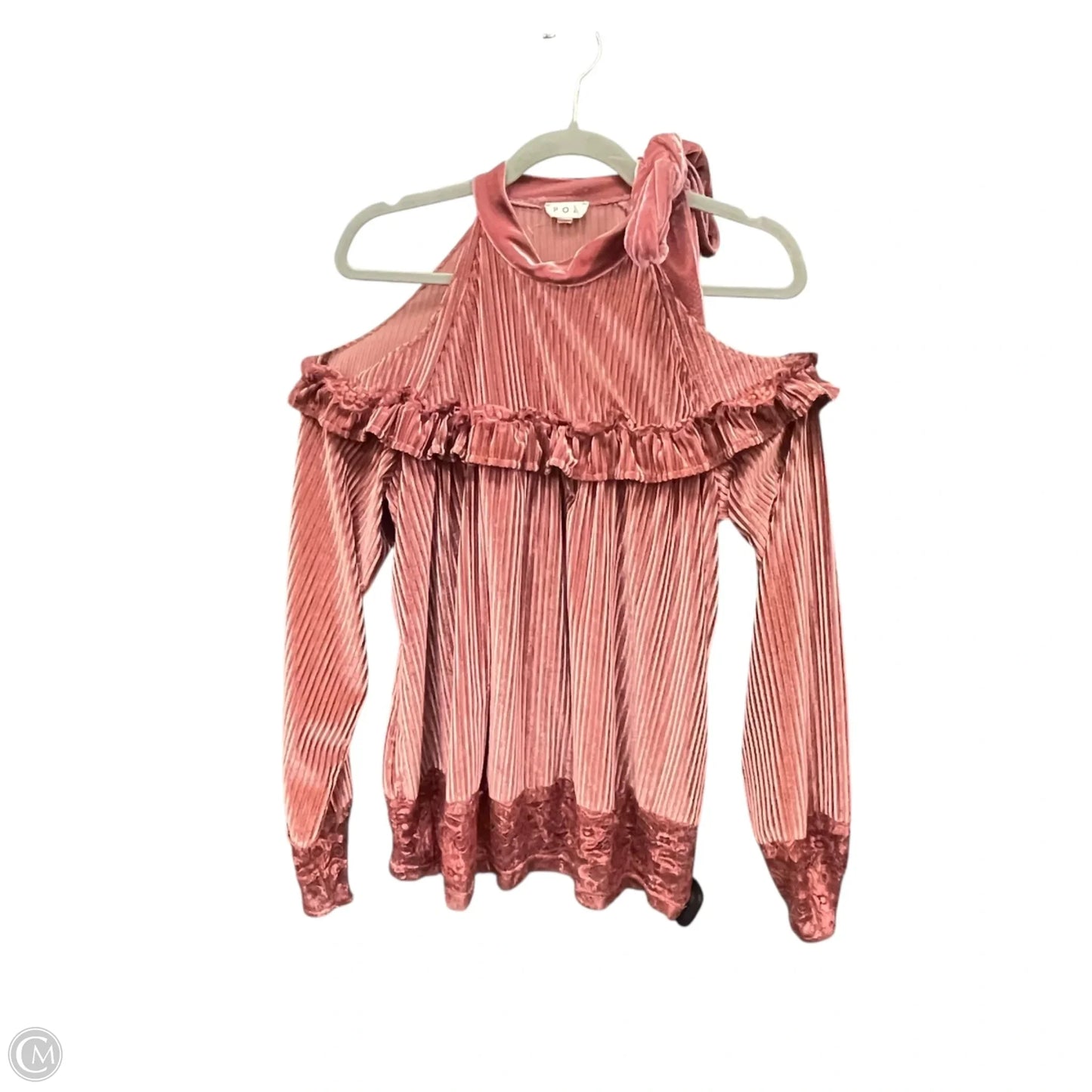 Top Long Sleeve By Pol In Mauve, Size: L
