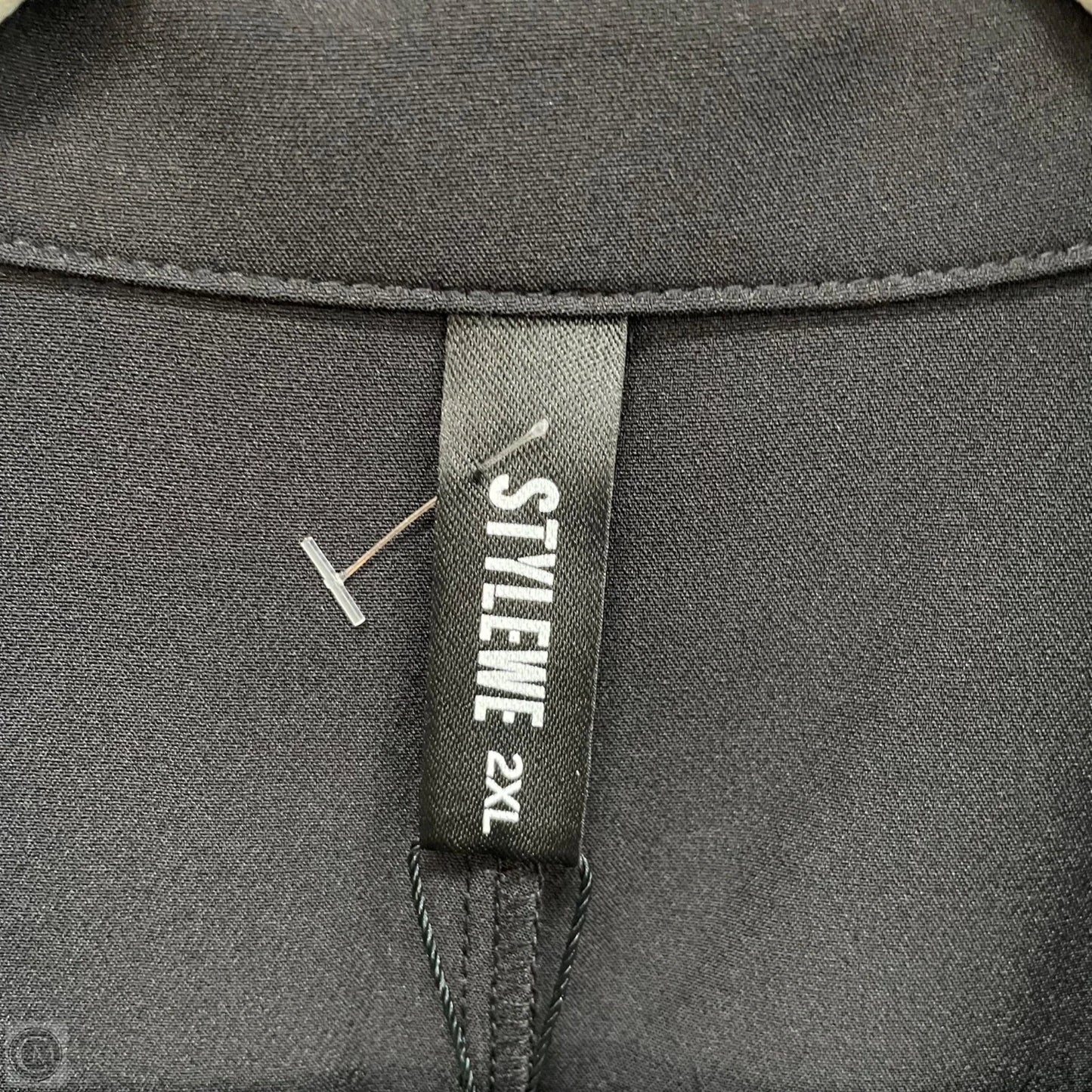 Coat Trench Coat By Cme In Black, Size: 2x