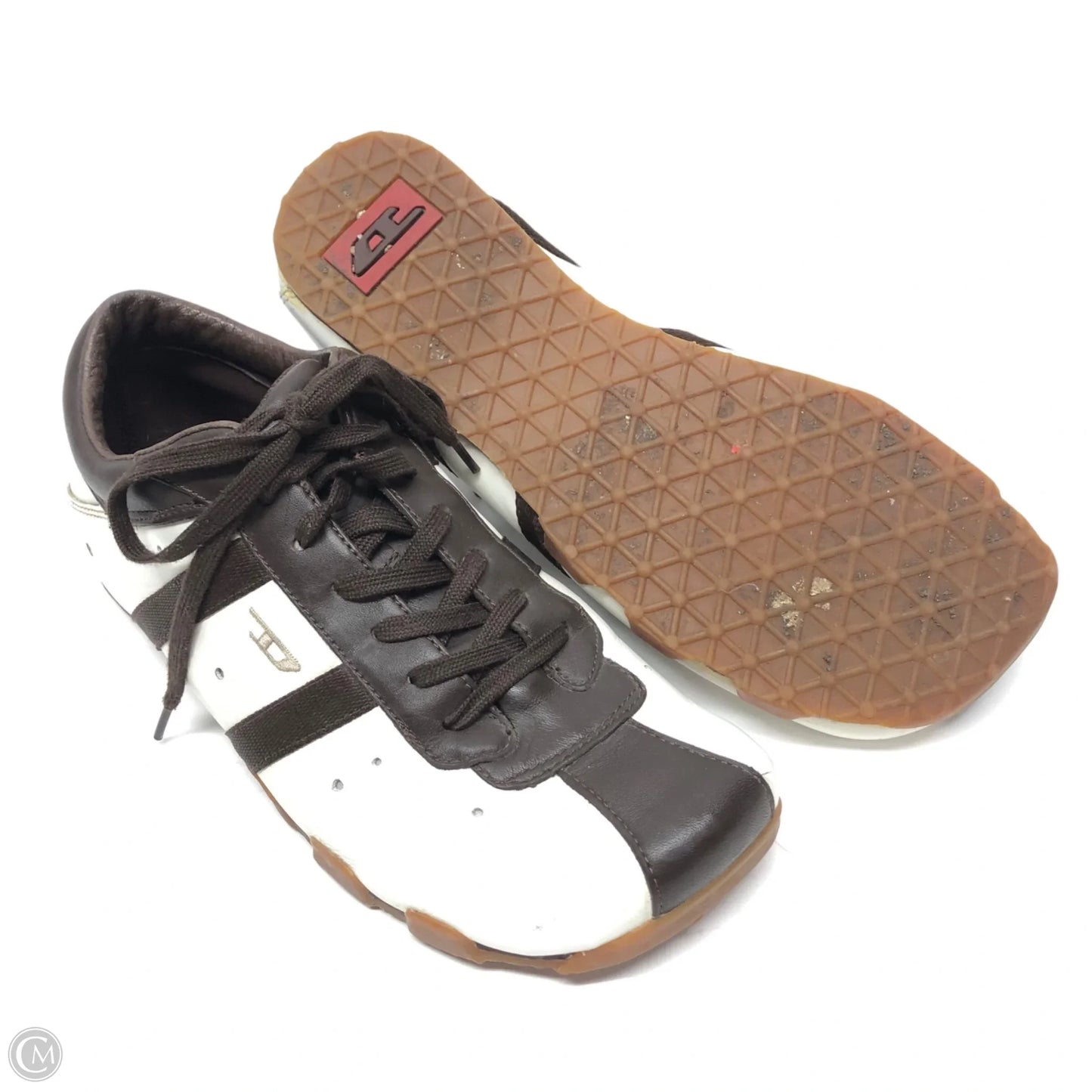 Shoes Sneakers By Diesel In Brown & Cream, Size: 8.5