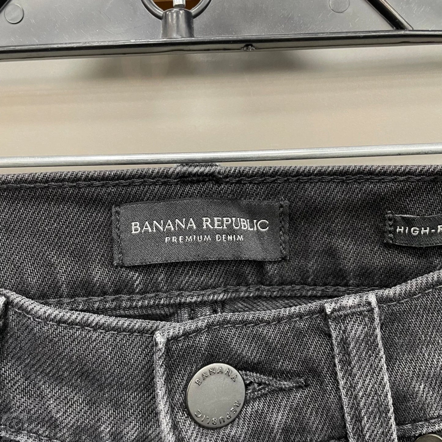 Jeans Straight By Banana Republic In Grey Denim, Size: 4