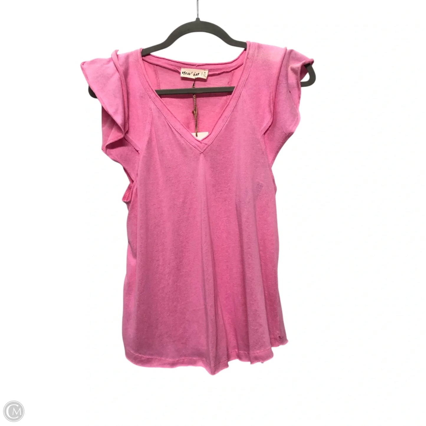 Blouse Short Sleeve By Clothes Mentor In Pink, Size: S