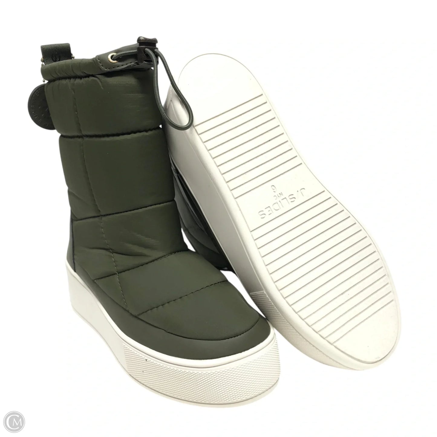 Boots Ankle Flats By J Slides In Green, Size: 6