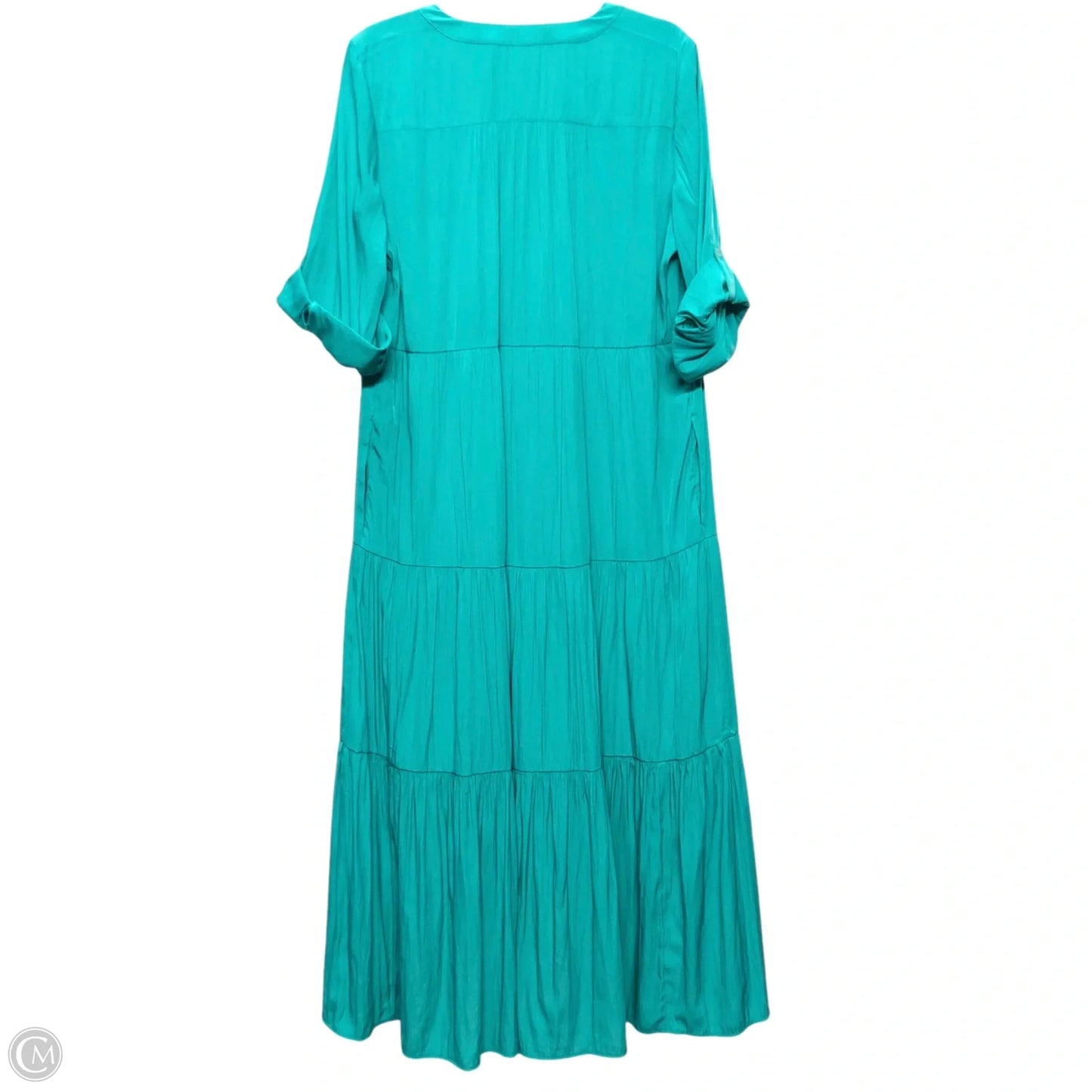 Dress Casual Midi By Chicos In Green, Size: 8